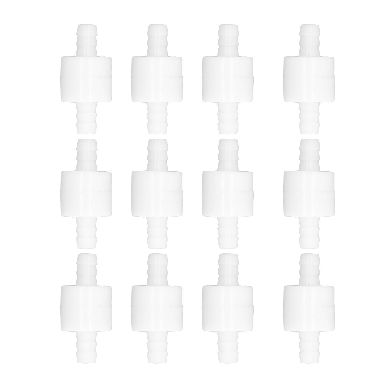 Hochtemperaturbeständiges, Korrosionsbeständiges Pe-rückschlagventil, 12er-packung, 8 Mm/0,31 Zoll, Weiß, Für Industrielle Anwendungen, Federbelastetes Rückschlagventil