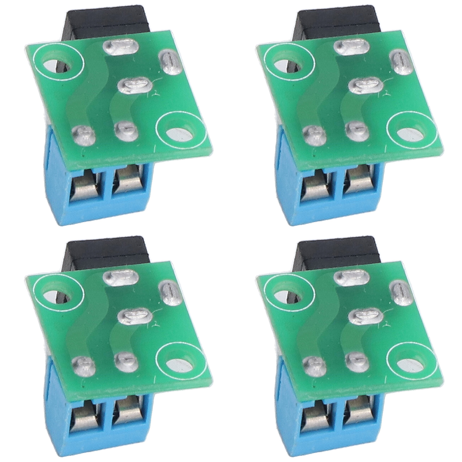 4er-pack Dc 5,5x2,1 Mm Auf 2p 5,08 Mm Klemmenblockadapter, Kompatibel Mit 5,5x2,5 Mm Steckern