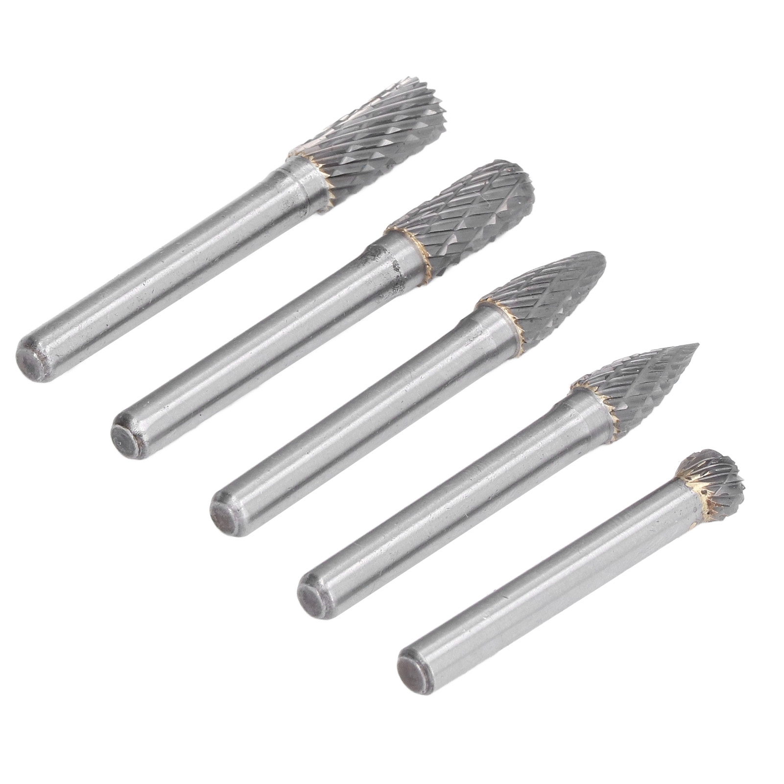 Set Mit 5 Rotationsfräsern, 2 Muster, Holzschleifkopf, Hartmetall-bohrer-set, 6 X 8 Mm