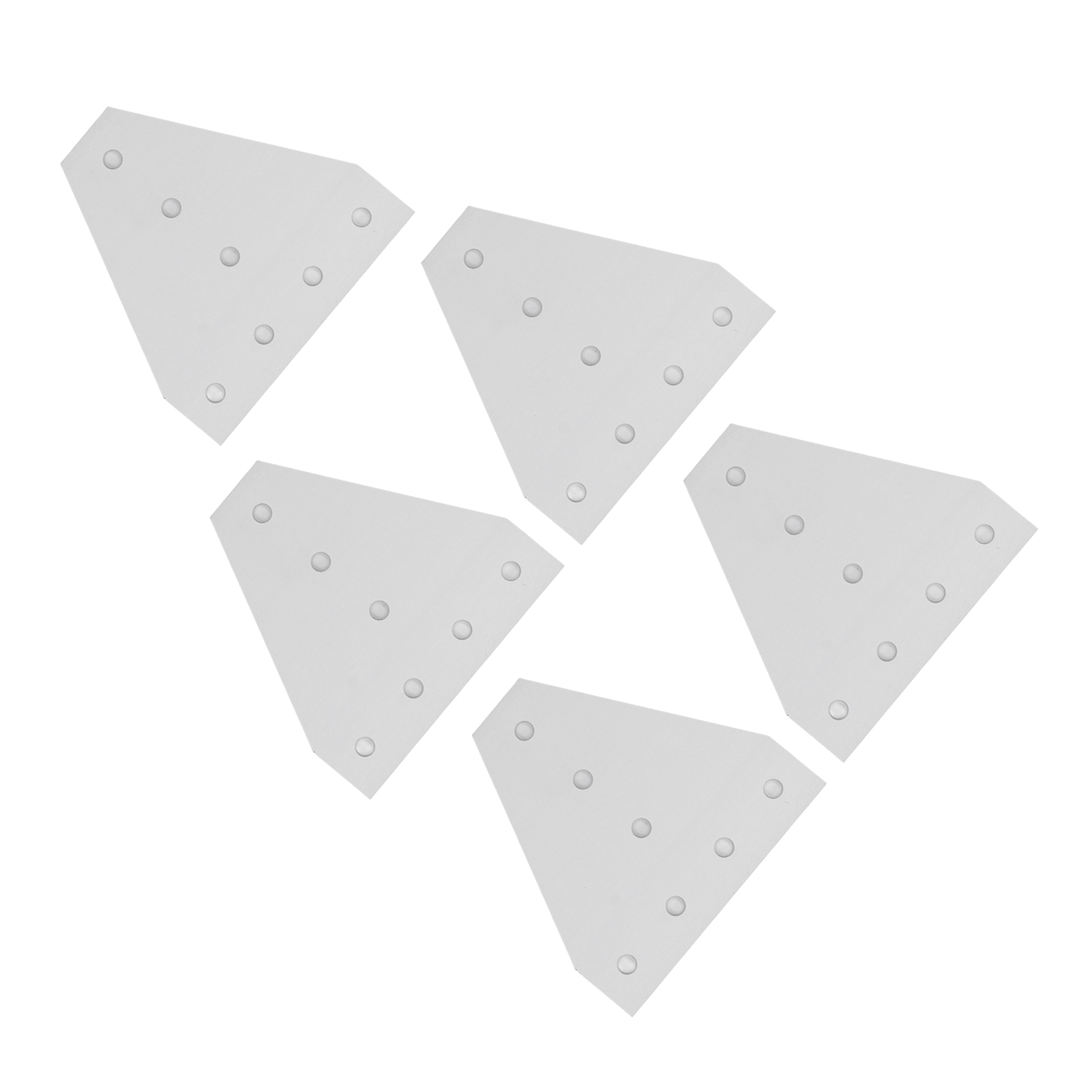 90°-befestigungswinkel Aus Aluminium 6063, Flache Verbindungsplatte 3030t, 5 Stück, Rechtwinkliger Verbinder Für Profile, 7-loch-verbindungsstütze.
