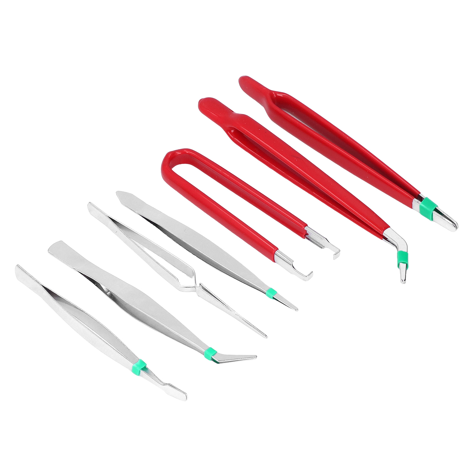 Set Mit 7 Multifunktionalen, Antistatischen Pinzetten Für Präzise Reparaturen Und Manuelle Elektronikwartung