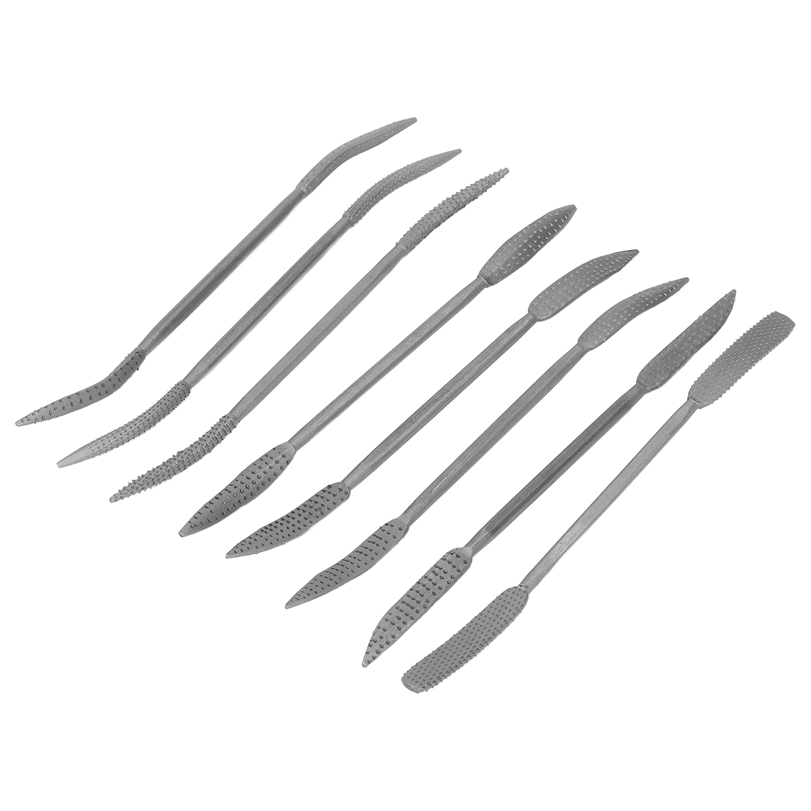 Set Mit 8 Doppelseitigen Holzfeilen, 20 Cm, Legierter Stahl, Handraspeln Zum Schnitzen, Für Holzbearbeitung Und Zum Polieren