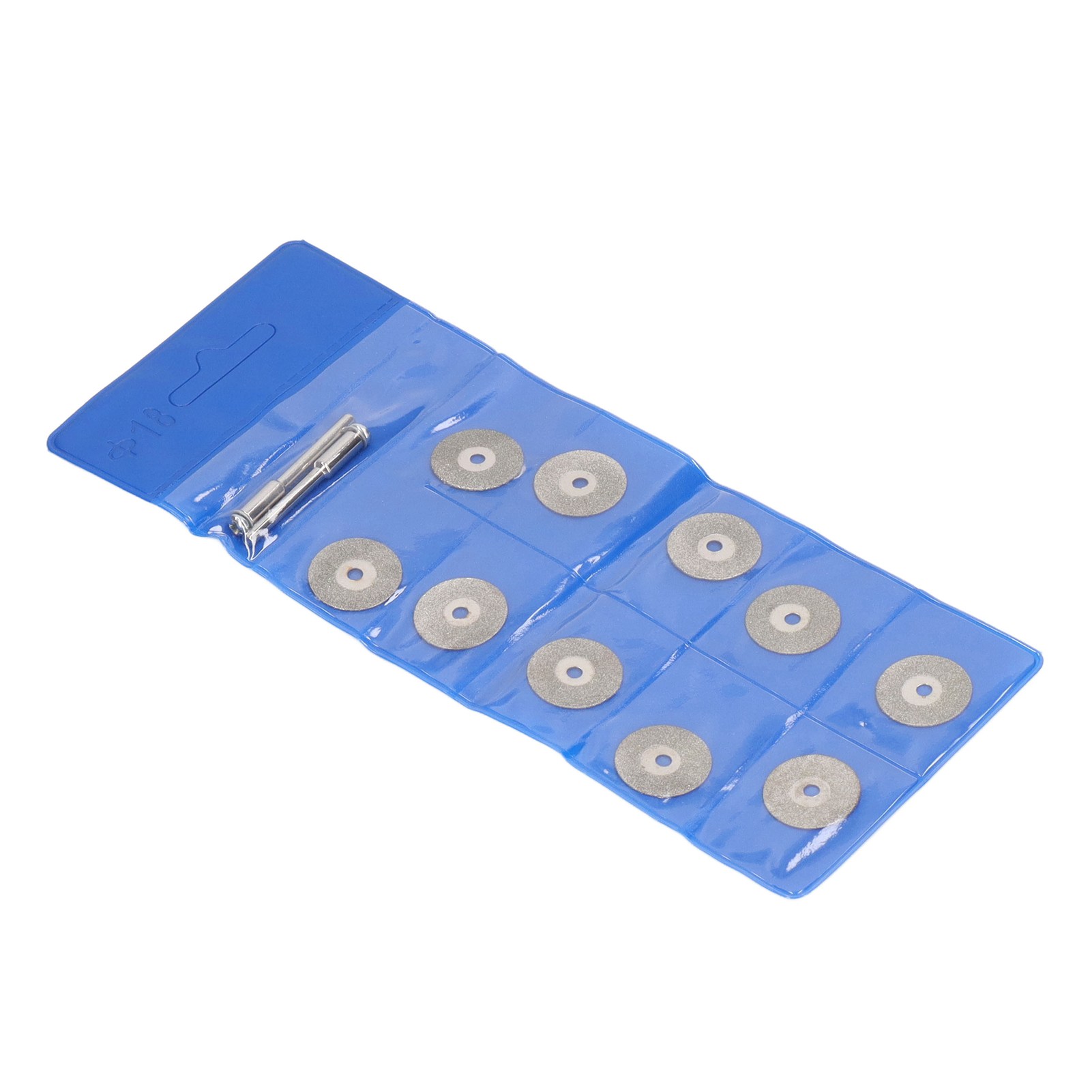 Set Mit 10 Dünnen 18-mm-diamantscheiben Mit Schaft, Runde Schleifscheiben Für Holz, Metall Und Stein