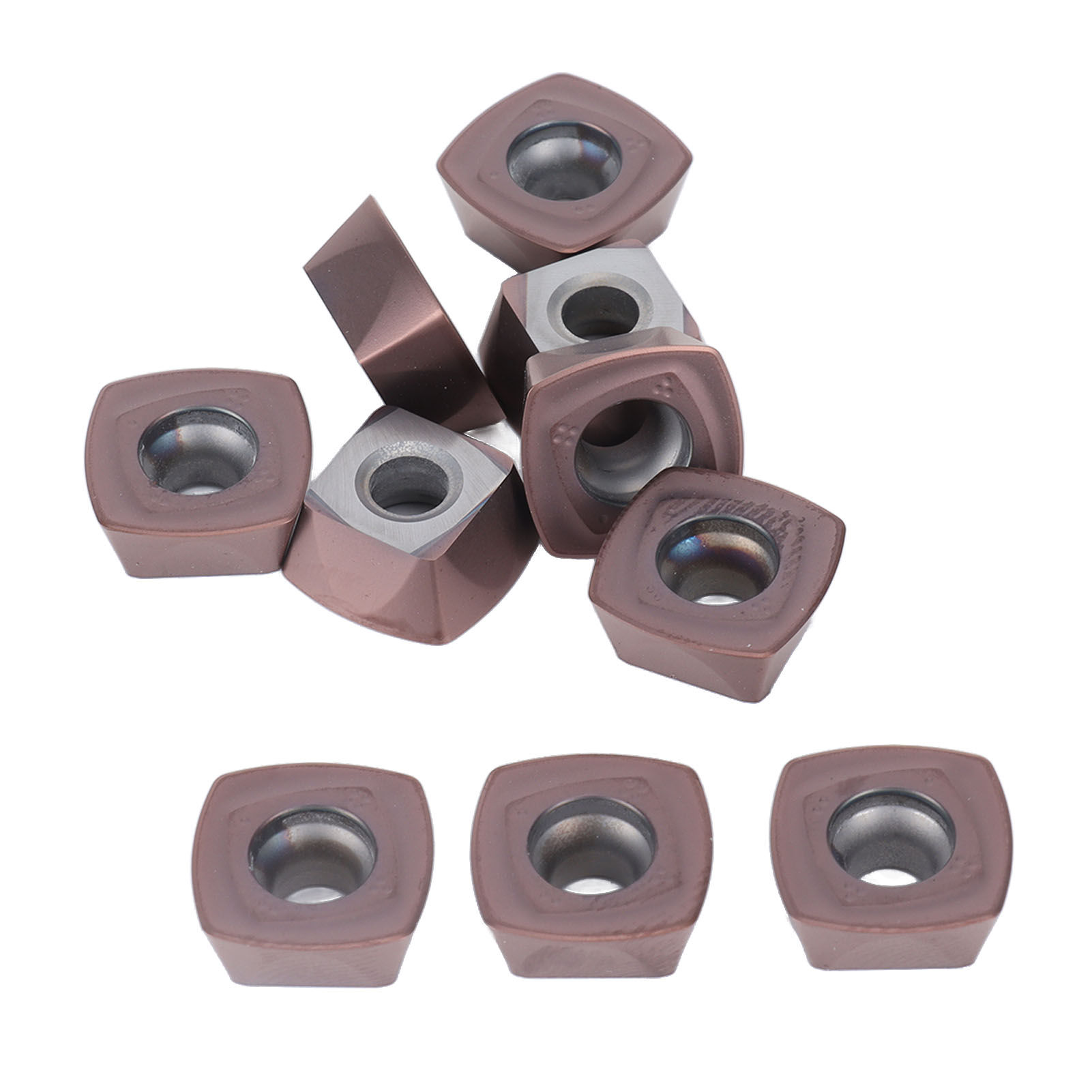 Packung Mit 10 Sdmt120512 Hartmetall-dreheinsätzen, Cnc-werkzeugen Mit Beschichtung, Präzisionsbearbeitung Für Metalldrehmaschinen.