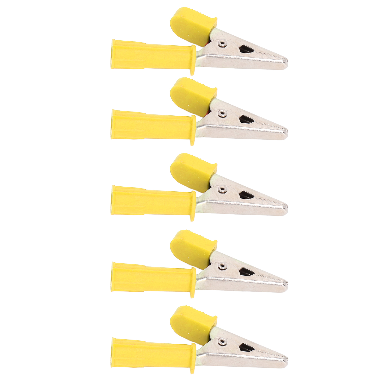 10 Isolierte Krokodilklemmen Aus Messing, 4-mm-buchsen, 10-mm-öffnung, 20 A, 10er-packung, Gelb J.60046