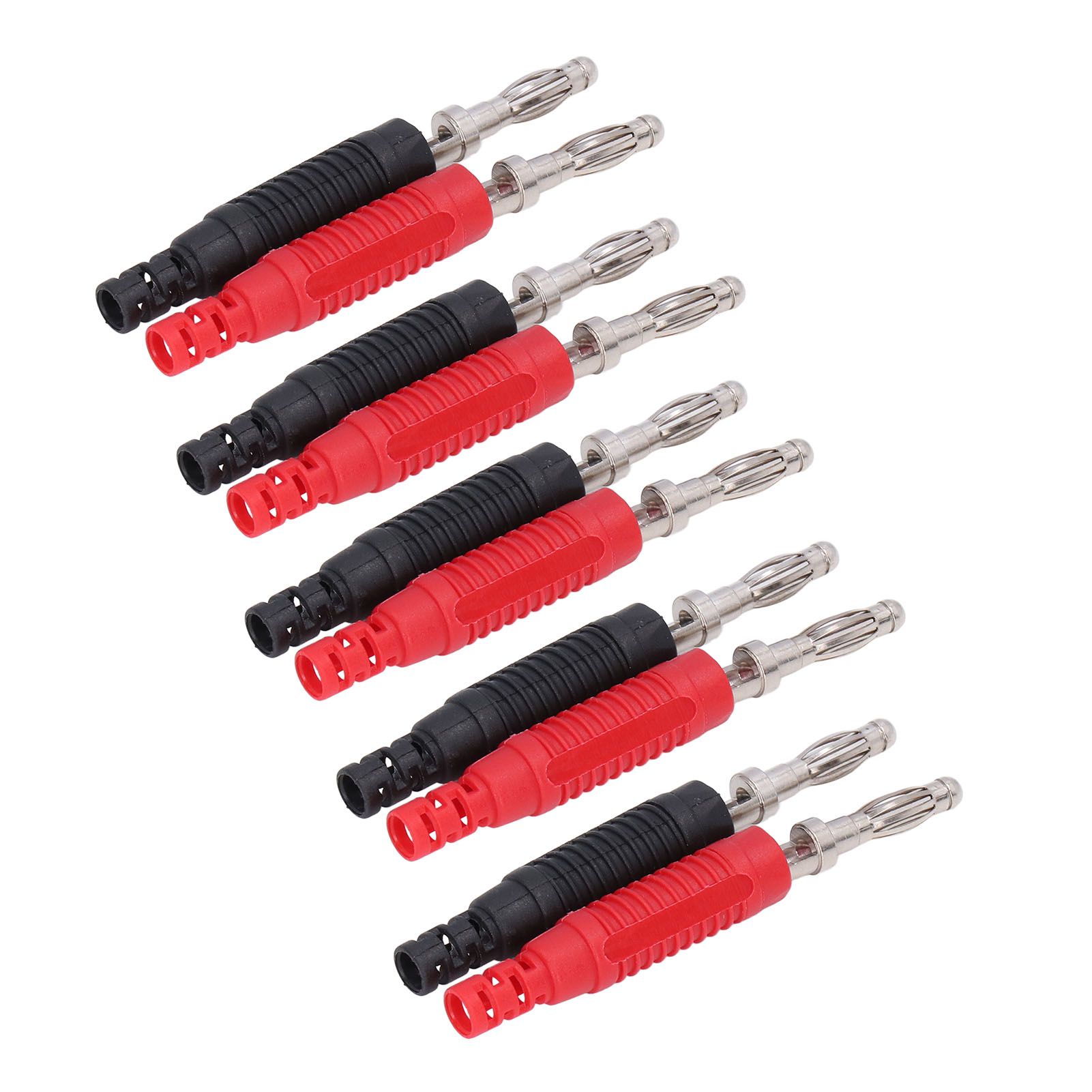 Set Aus 5 Isolierten Bananensteckern (männlich) Mit Passenden Buchsen (weiblich), Diy-verbinder Für Lötmaschinen, Prüfklemmen, 4 Mm, Robust.