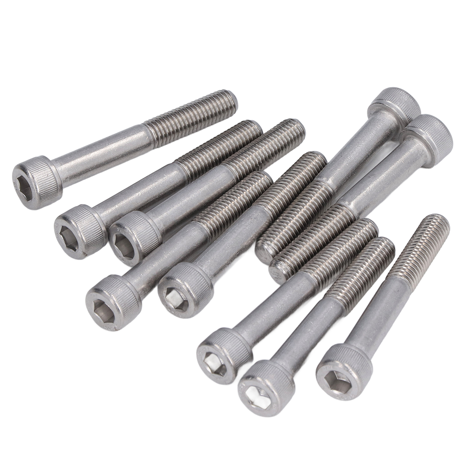 M10x100 Zylinderkopf-befestigungsschraube, 10er-packung, Edelstahl A2-70, Mit Sechskantaufnahme, Für Industriemaschinen.