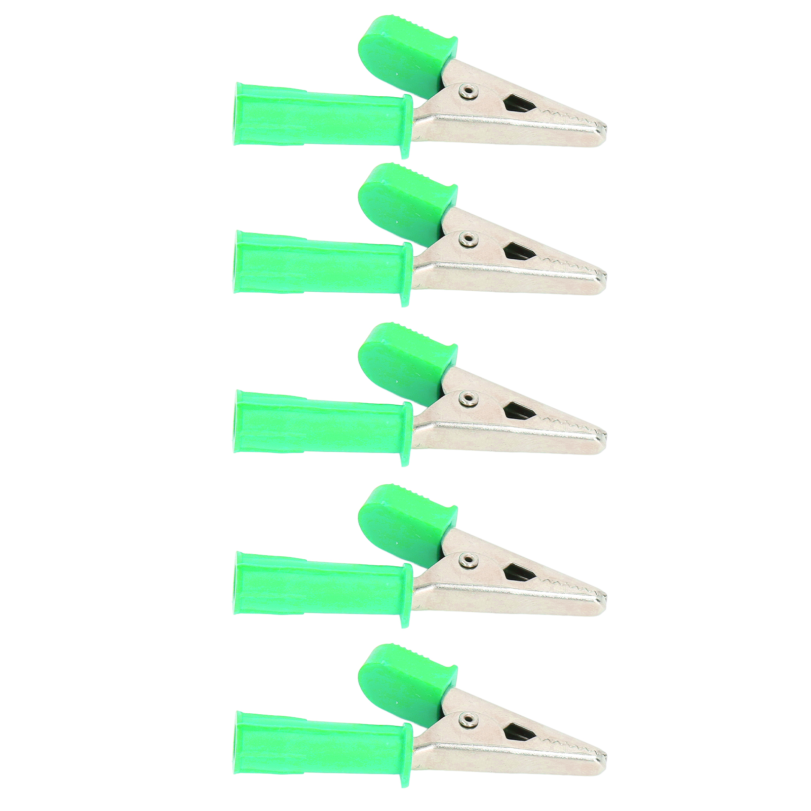 Packung Mit 10 Isolierten Krokodilklemmen Aus Messing, 4-mm-buchse, 10-mm-öffnung, 20 A, J.60046, Grün