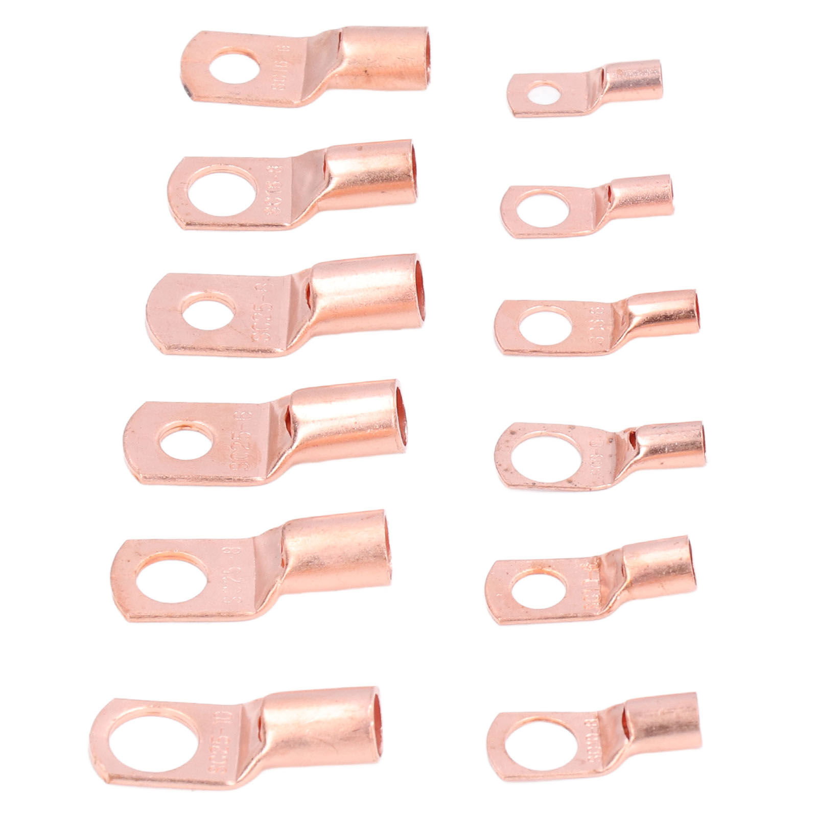 170-teiliges Set Kupferringkabelschuhe Für Batteriekabel, 12 Größen, Rohrkabelschuhe Awg4 Awg6 Awg8 Awg10 Awg12