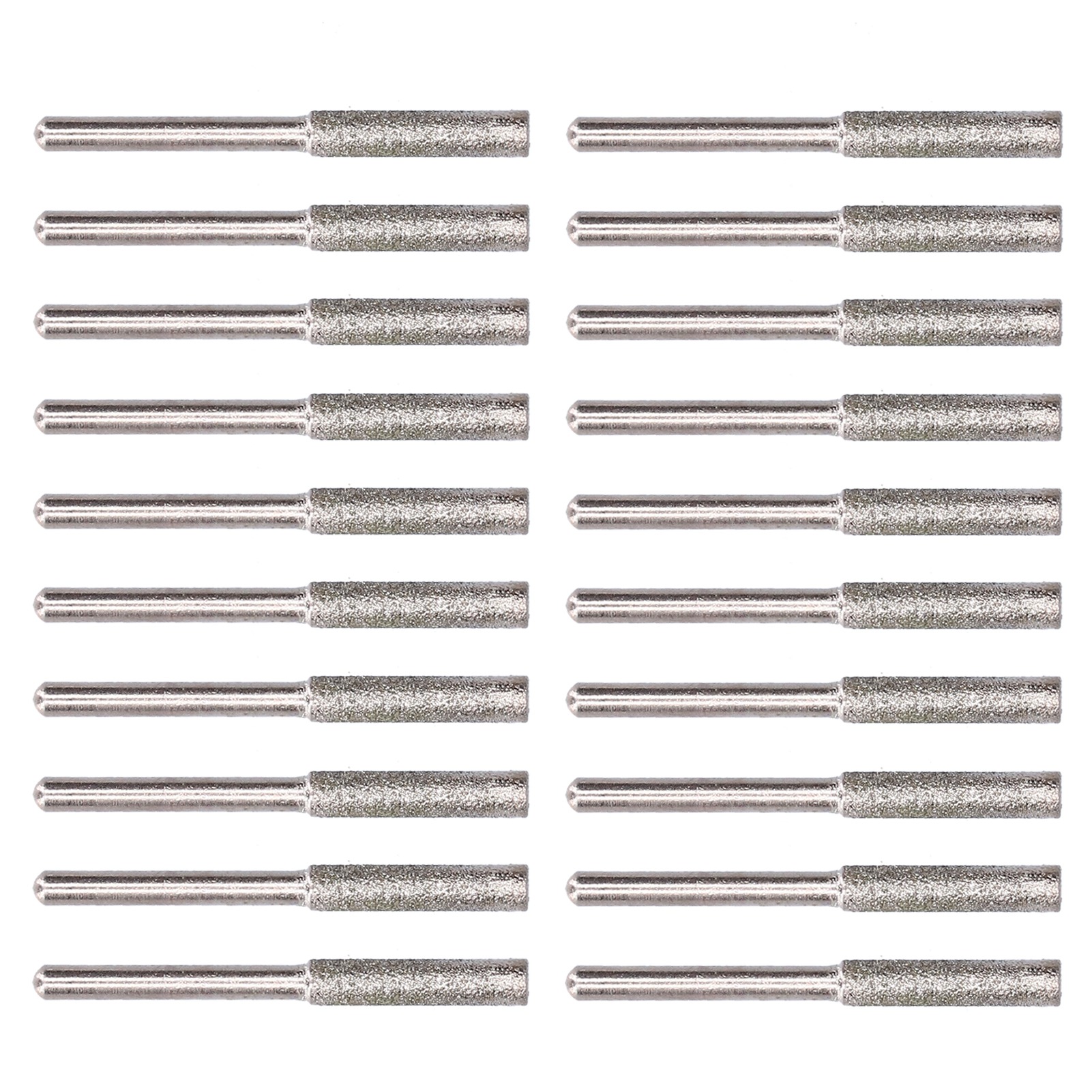 Packung Mit 20 Rotationsfeilen Für Kettensägenschärfer, Schleifköpfe, Schärfwerkzeug-set, Silberfarben, 4 Mm