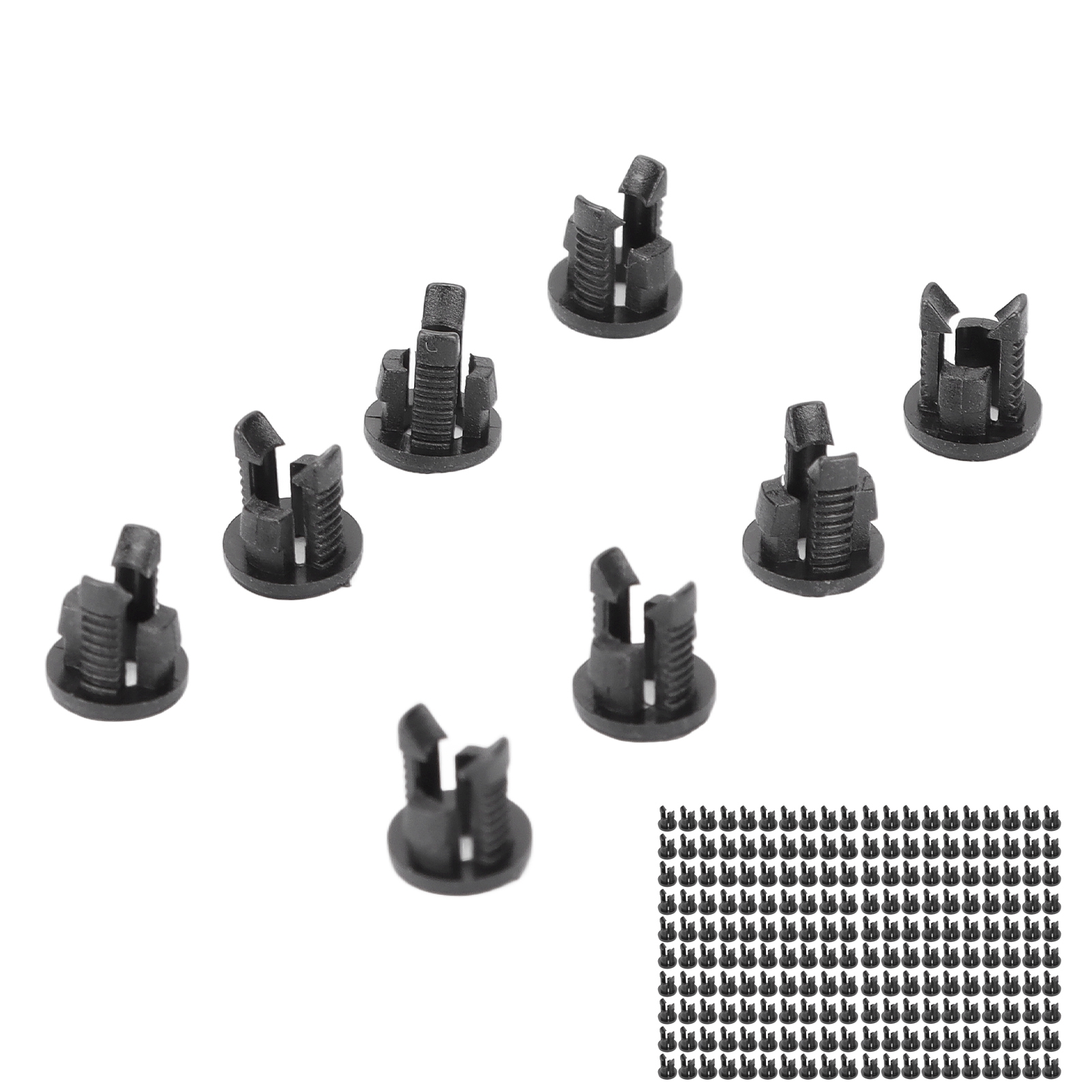3 Mm X 200 Led-fassungen, Schwarze Nylon-66-klemme, Für Panelmontage, Led-sockel, Bohrmontage, 200er-packung
