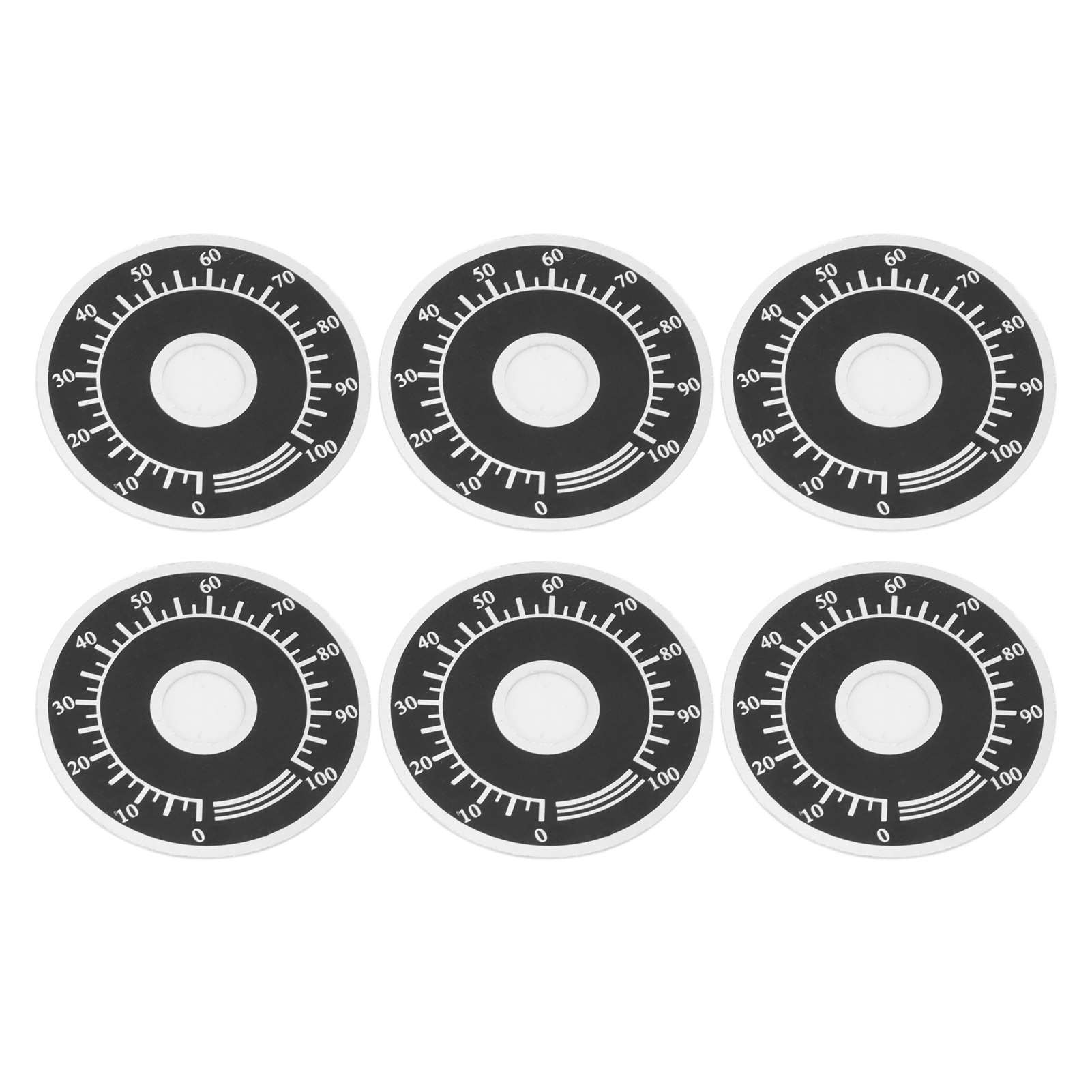 200-teilige Aluminium-graduierungsscheibe, 0-100-rundskala Bemkdp, Potentiometerskala, Messplatte