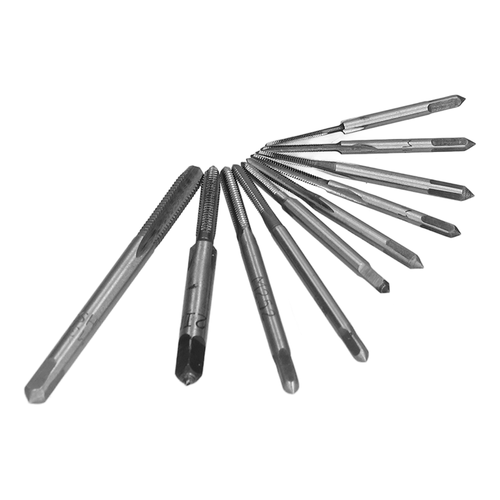 Satz Mit 10 Hss-gewindebohrern Für Die Uhrmacherei, Hochgeschwindigkeits-mikrogewindeschneiden, Mini-maschinengewindebohrer Für Uhren Und Präzisionsreparaturen.