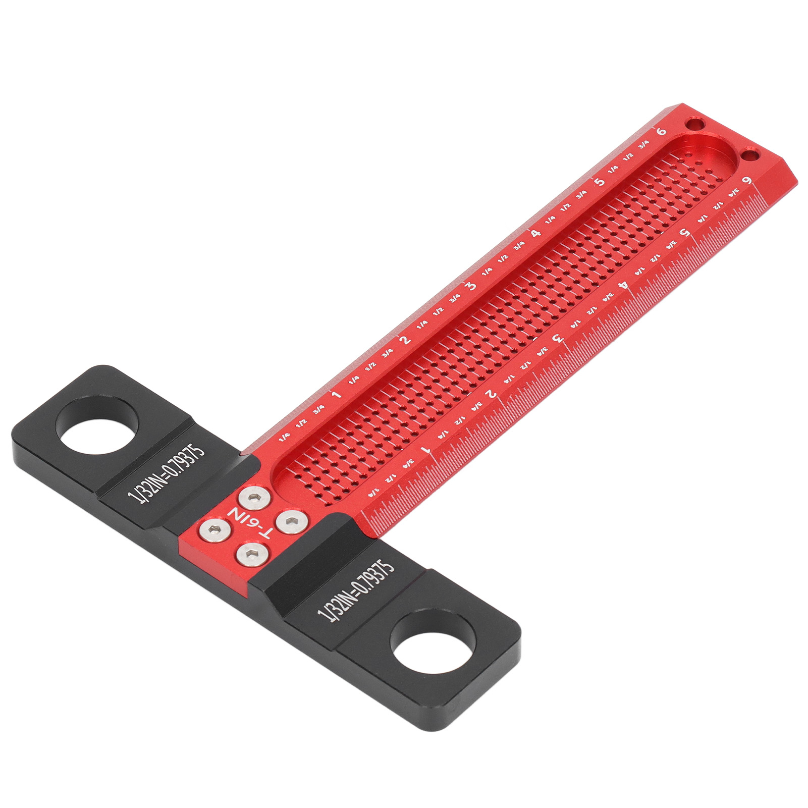T-markierungslineal Aus Aluminiumlegierung, Verschleißfest, Präzisions-t-markierer, Bohrschablone Für Die Holzbearbeitung, 15 Cm.