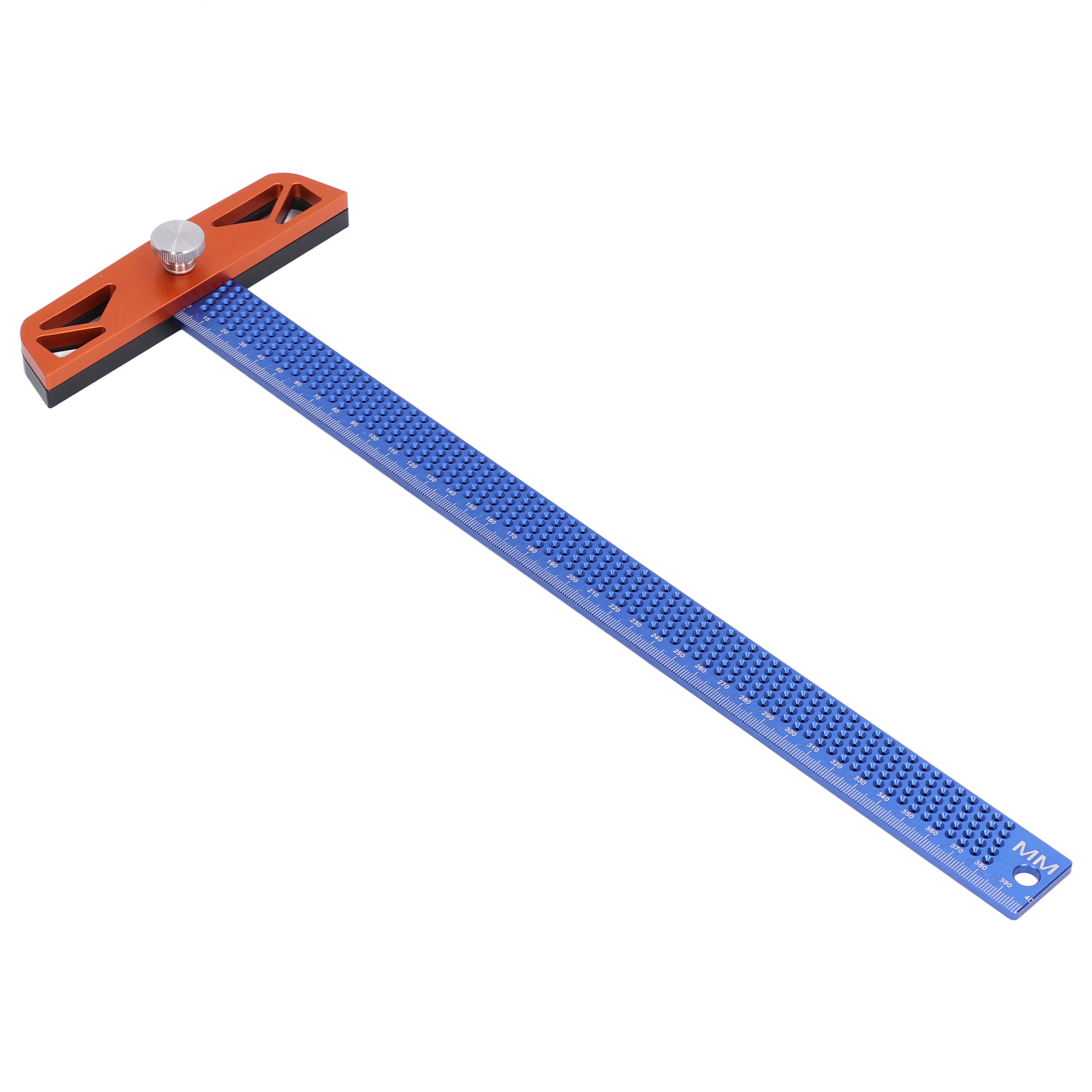 400 Mm Aluminium-t-nut-lineal, Doppelplattform, 2 Verstellbare Längen, Flexibles Markierungswerkzeug Für Die Holzbearbeitung, Blau, Präzise Markierung