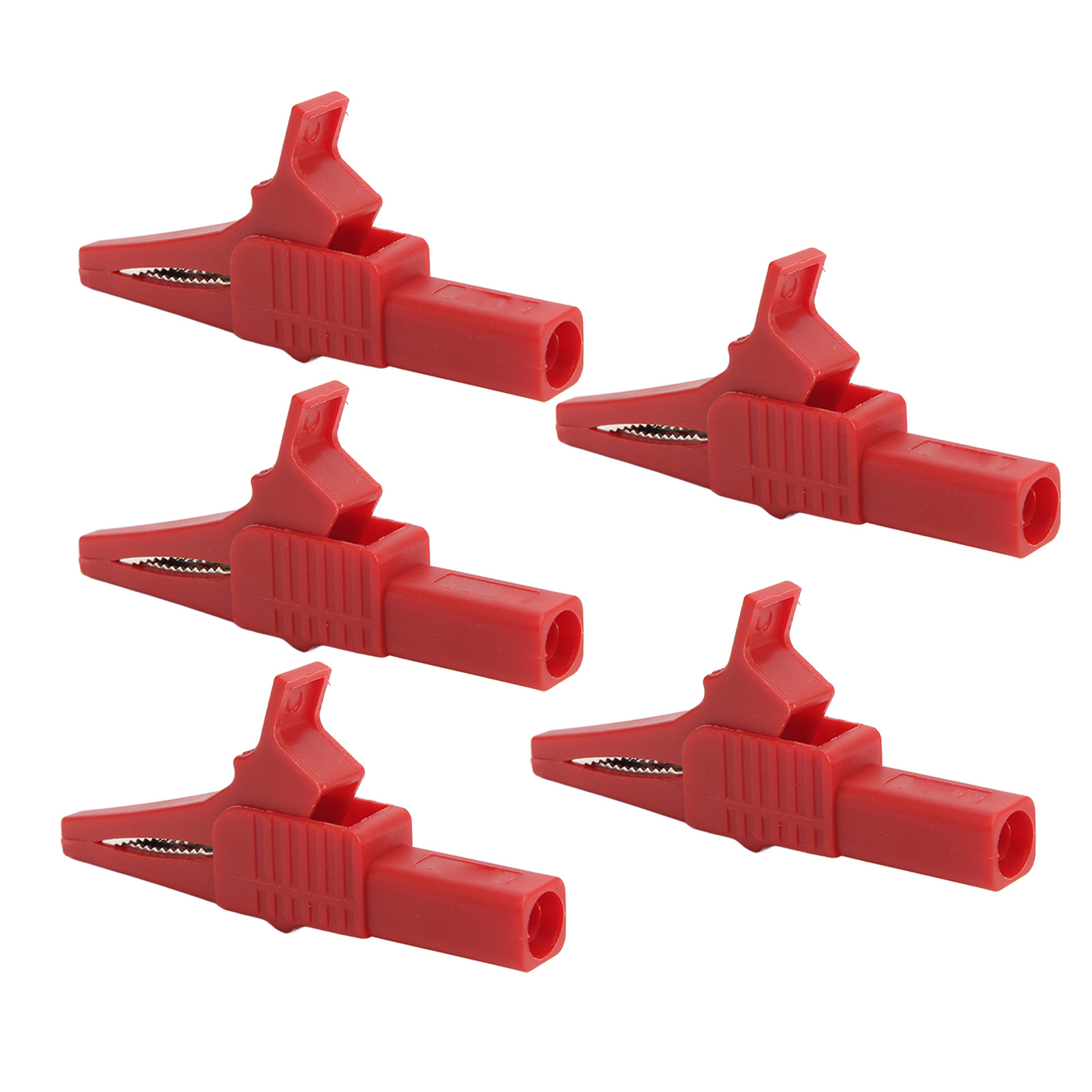 5 Stück J.60039 Multifunktions-testklemmen, Sicherheitsklemmen Mit 4-mm-buchse Für Elektronische Instrumente, Rot