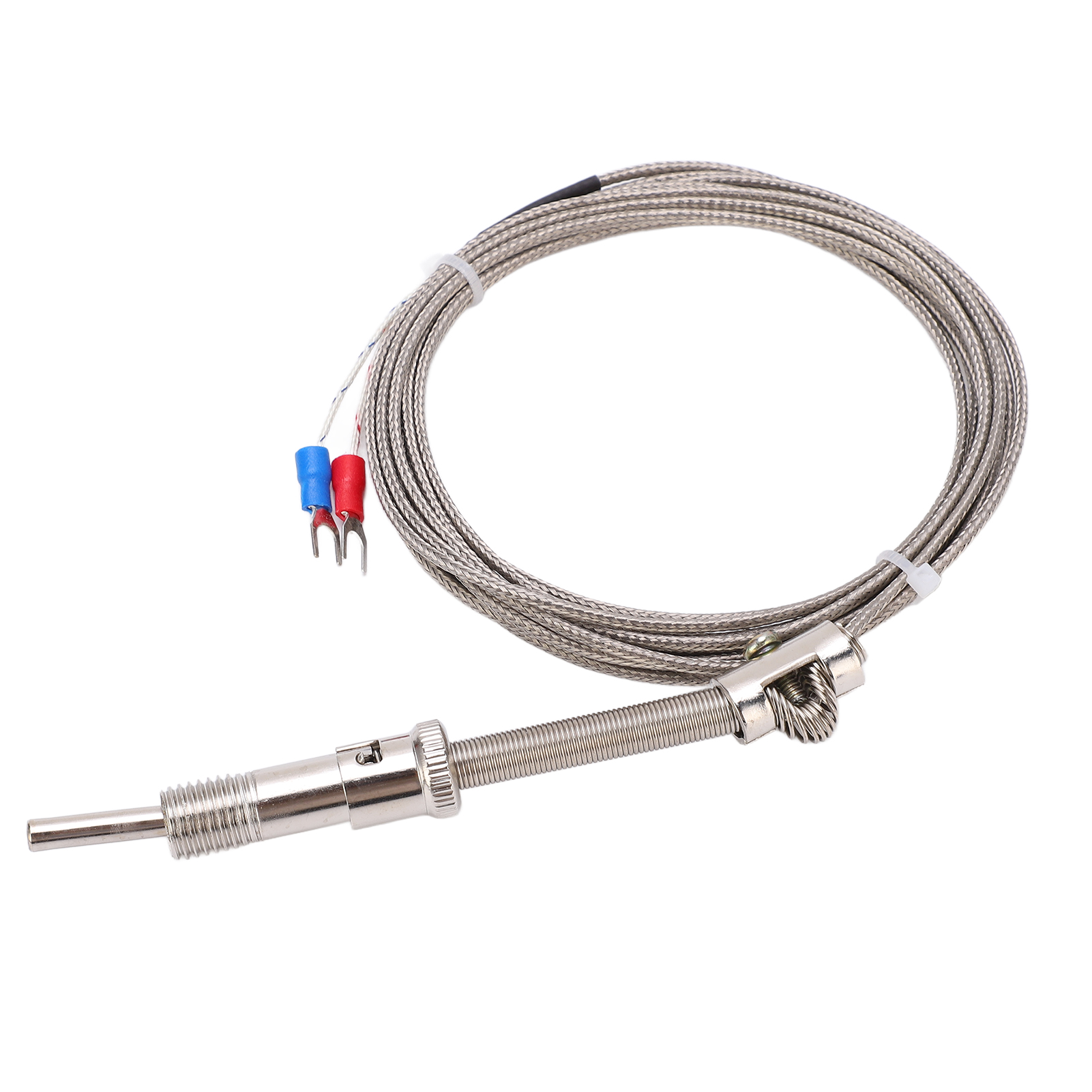 Set Aus 3 Thermoelement-sonden Vom Typ K Mit Druckfederabschirmung, Widerstandsmessdraht, 3 Meter, Für Den Einsatz In Industrie Und Fabrik.