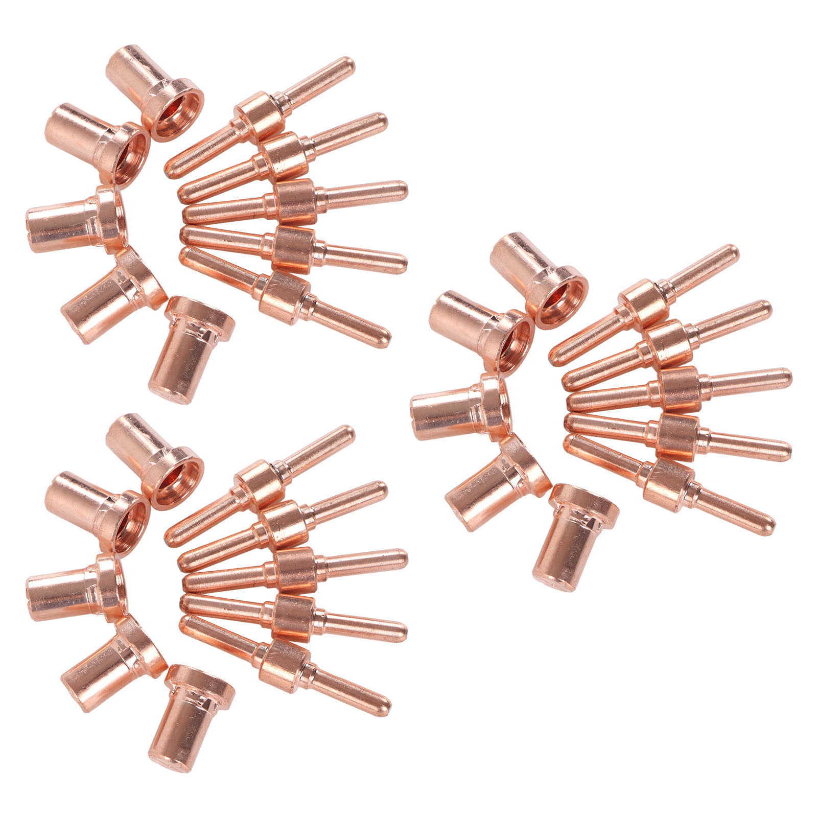 Set Mit 30 Verbrauchsmaterialien Für Plasmaschneidbrenner, Ersatzelektroden Und -düsen, Schneidzubehör