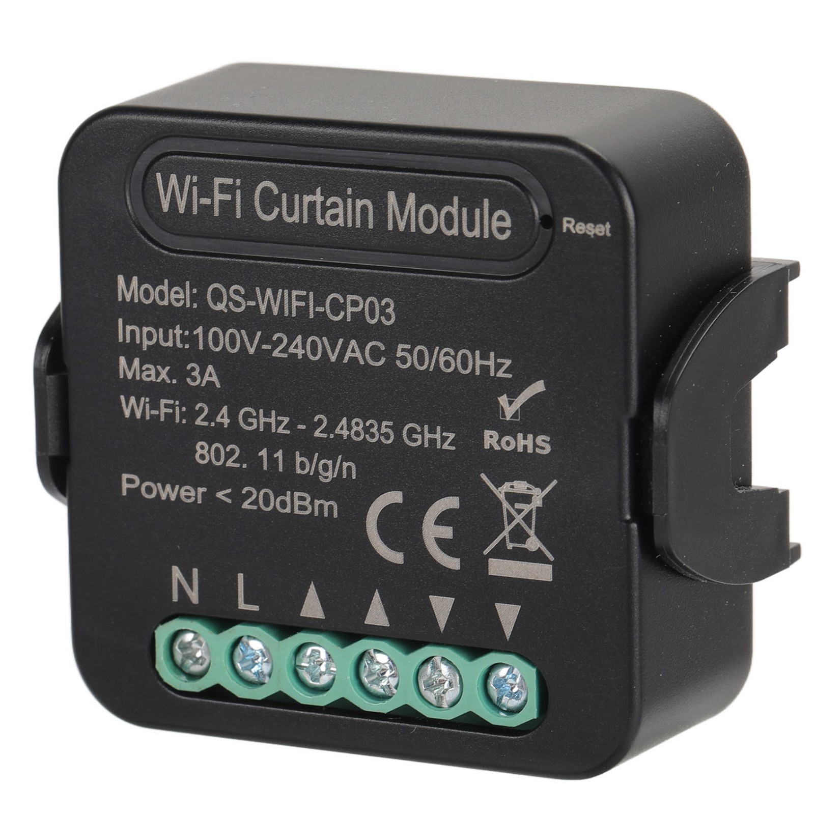 Intelligenter Wlan-vorhangschalter, 100-240vac Funkmodul, Fernsteuerung Über App, Kompatibel Mit Motorisierten Rollläden Und Jalousien.