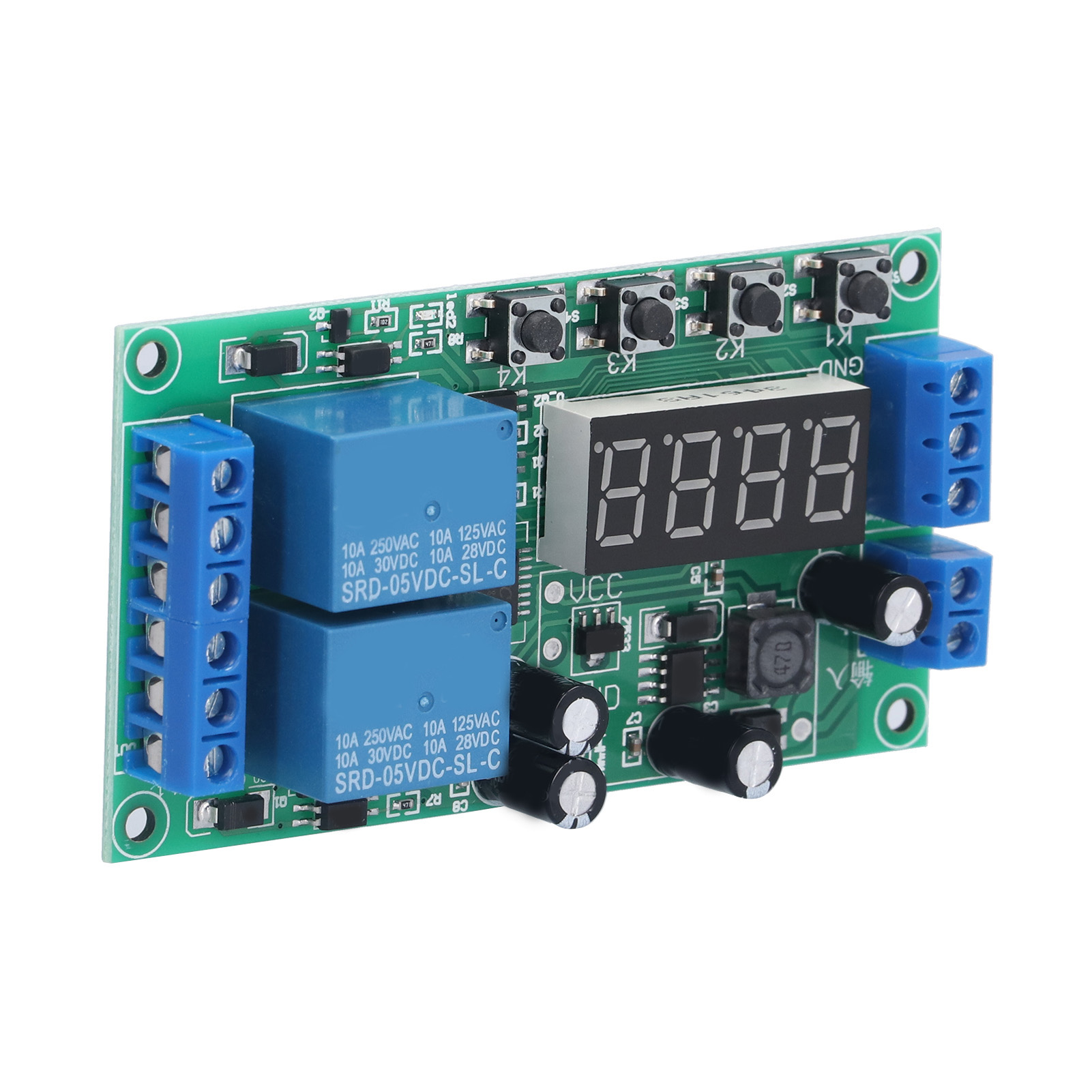 2-kanal-zeitverzögerungsrelaismodul, Impulstriggerung, Ein-/ausschaltzyklus-timer, Yf-7-schalter, 7–30 V Dc