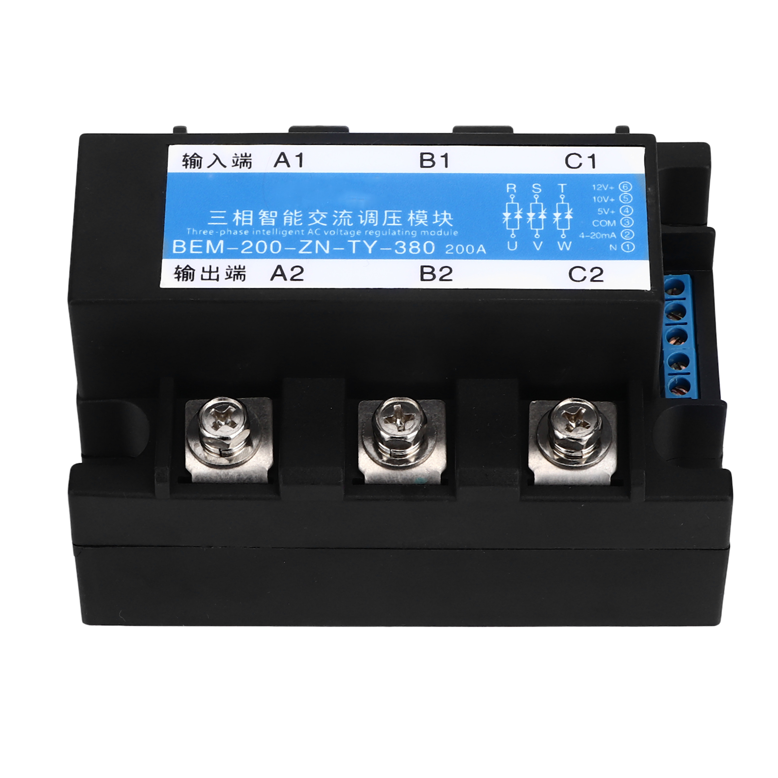 Berm 380v 200a Dreiphasen-halbleiterrelais, Intelligentes Wechselspannungsreglermodul, 380v Eingang, 200a Ausgang, Industrielle Laststeuerung.