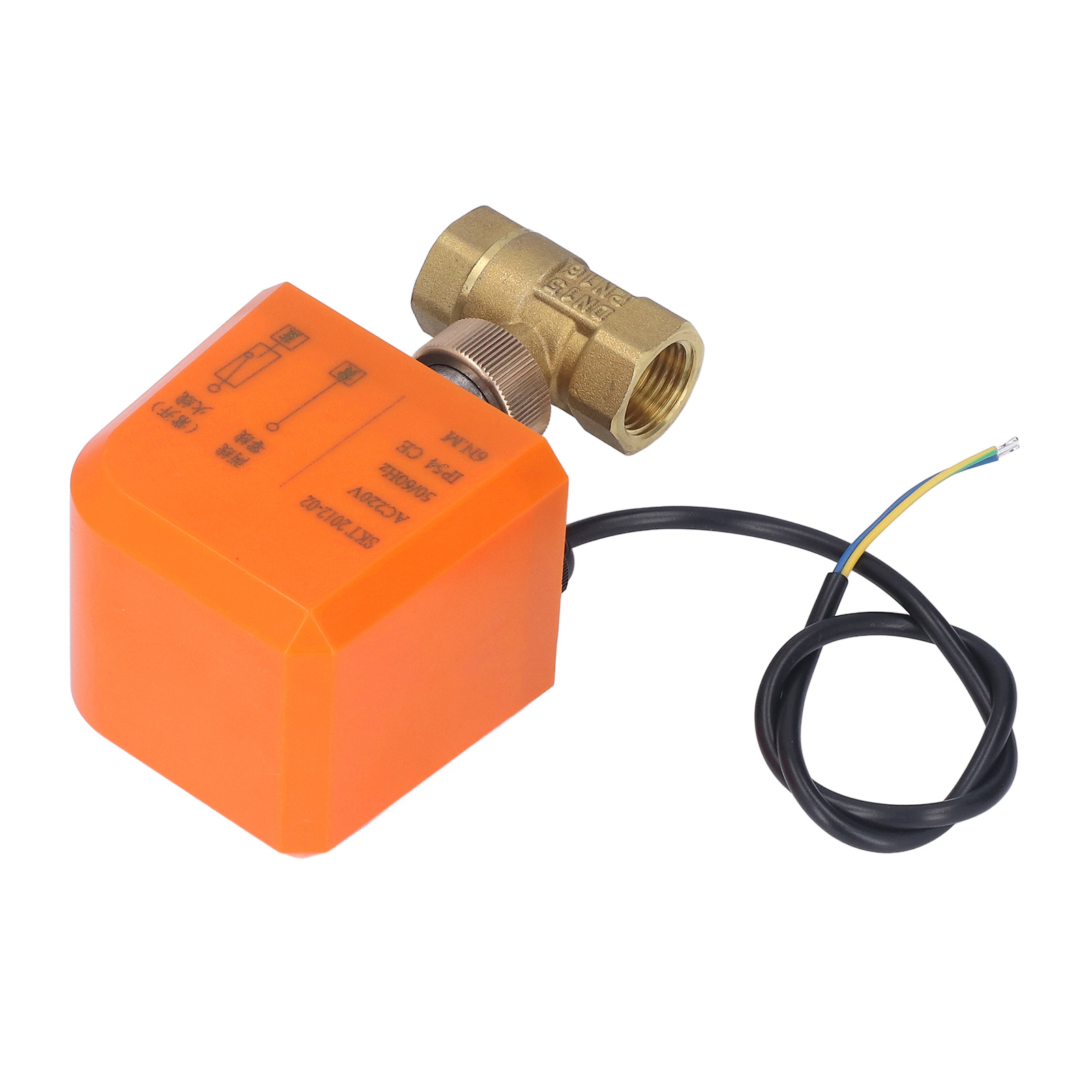 Dn15 2-wege-elektrokugelhahn, Messing, 1/2 Zoll Gewinde, Normalerweise Offen, 220 V Ac, 2 Drähte, Für Rohrleitungen.