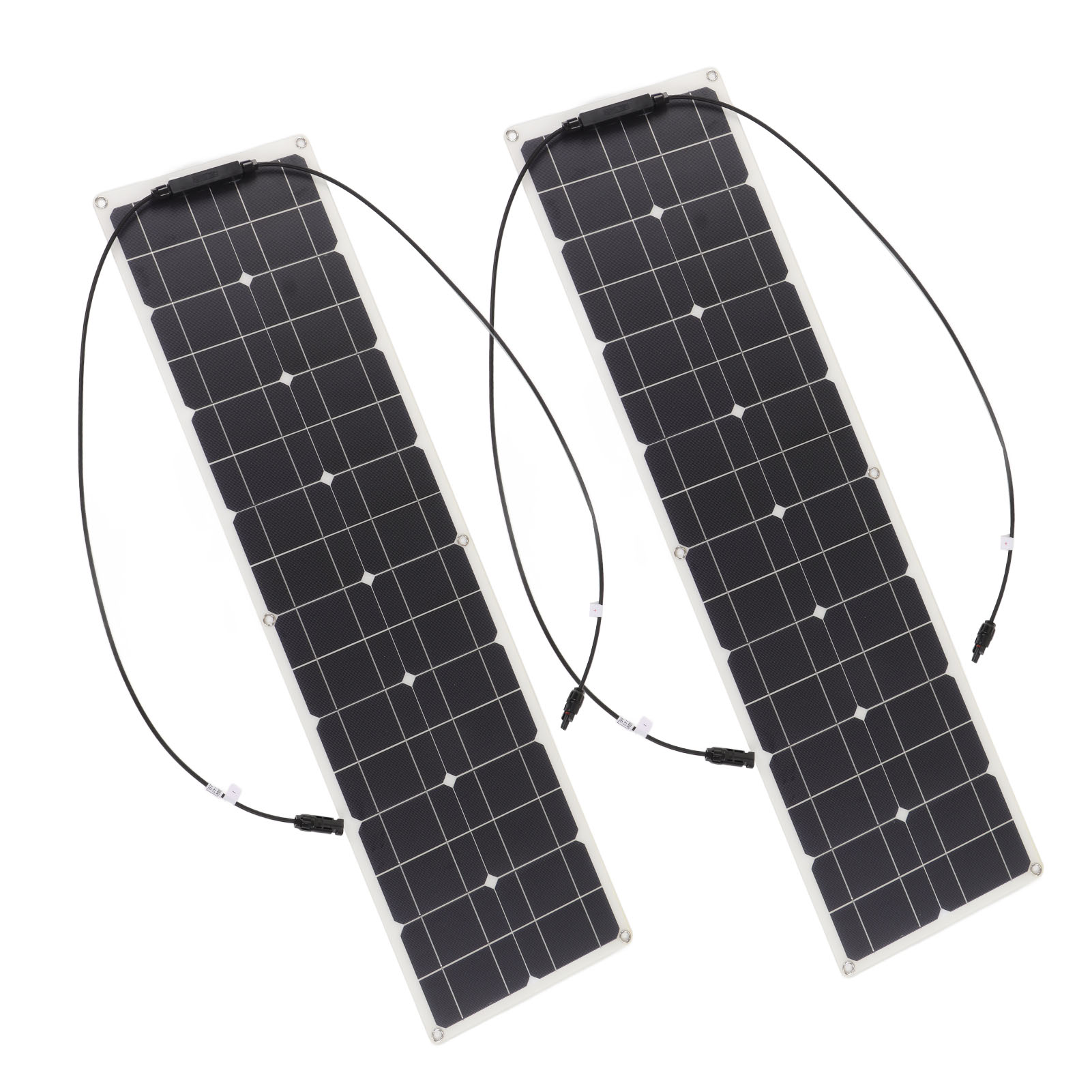 100w Flexibles Monokristallines Silizium-solarpanel-outdoor-ausrüstungsset Für Camping, Wohnwagen Und Van - Leicht Und Selbstklebend
