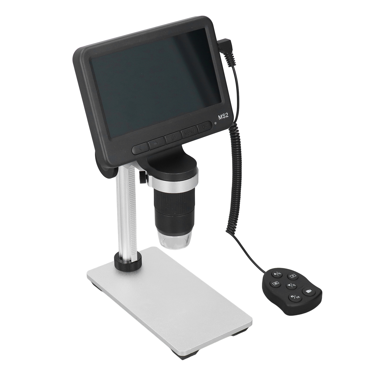 Tragbares 5-zoll-digitalmikroskop, 500- Bis 1000-fache Vergrößerung, Digitaler Lcd-bildschirm Mit Stativ, Hochpräzises Beobachtungsinstrument Zum Sammeln Und Untersuchen