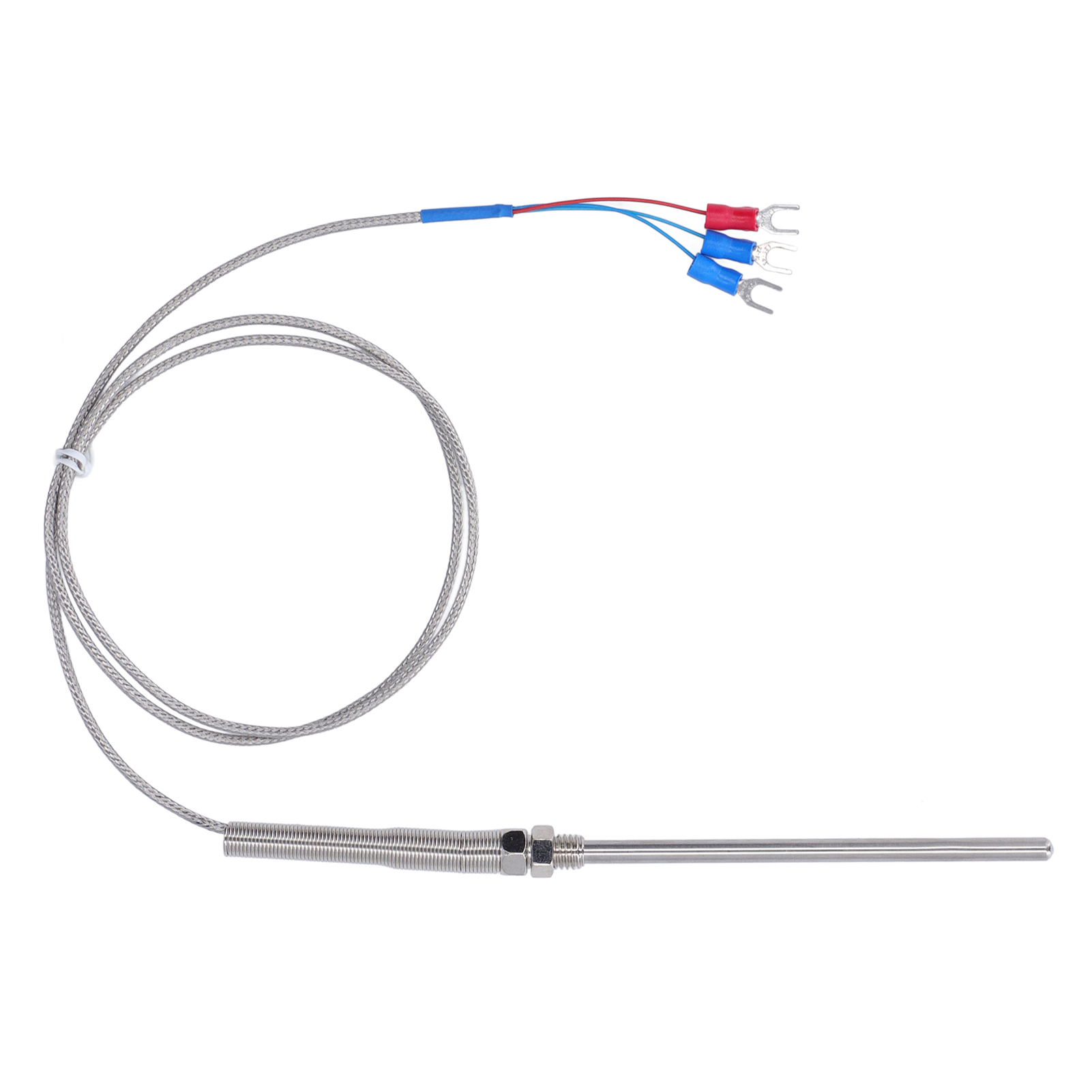 Pt100 Berm 100mm Thermoelementsonde, Temperatursensor 0-400°c, Länge 1 Meter, Hohe Präzision, Für Industrielle Messungen.