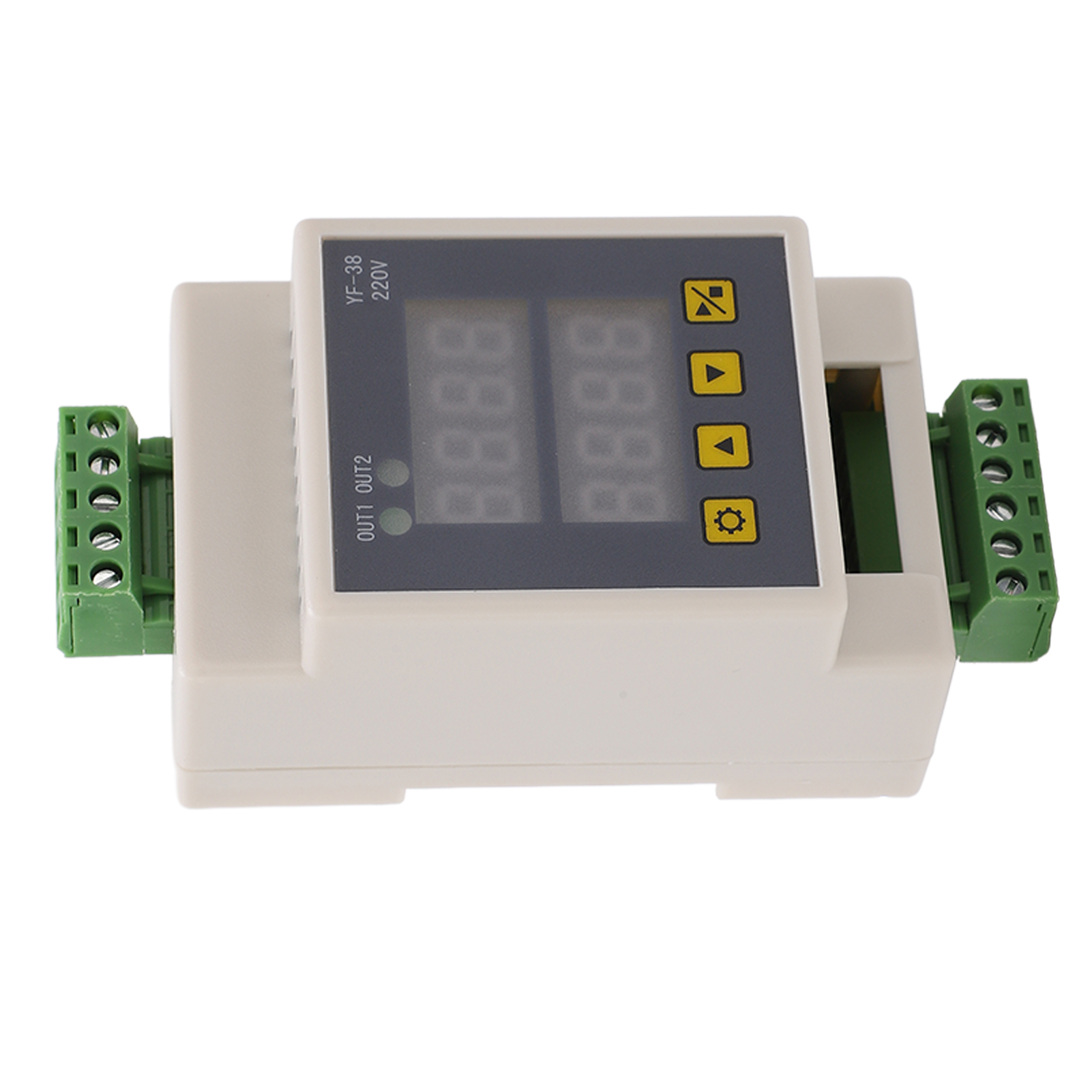 2-kanal-timermodul Mit Lcd-anzeige, Präzisions-verzögerungstimer, Weißes Abs, Dc 7–27 V, Ac 220 V