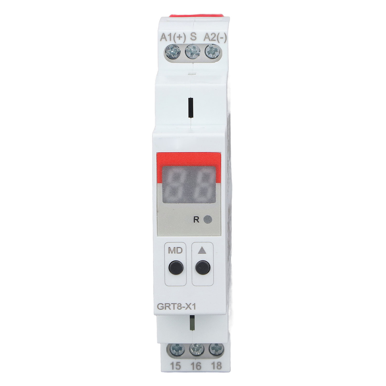 Digitales Zeitverzögerungsrelais Mit Led-anzeige, Hohe Präzision, Flammhemmendes Abs-gehäuse, Rote Kontrollleuchte, Ac/dc 12v-240v, Programmierbarer Timer