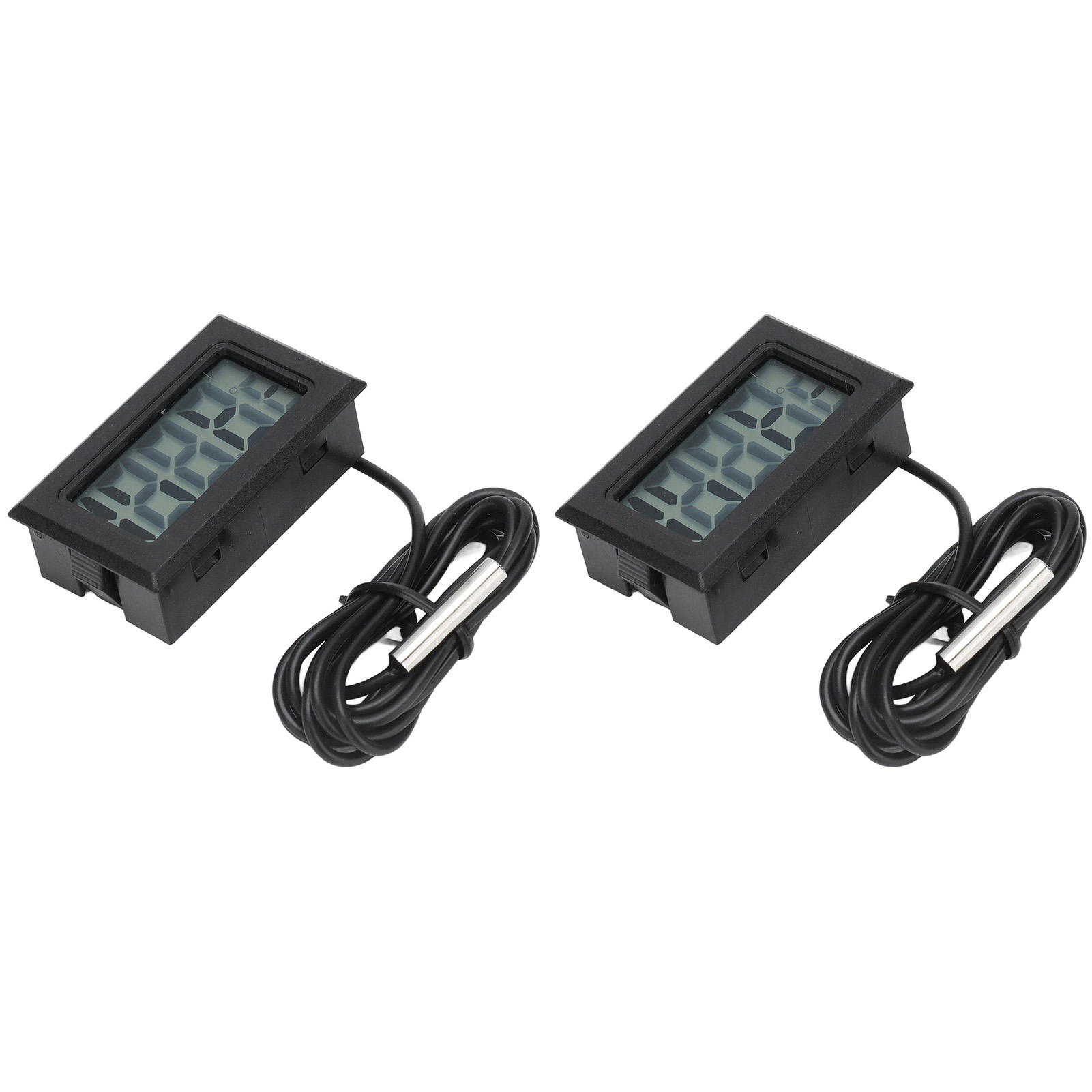 2-teiliges Elektronisches Digitalthermometer, Thermostat Mit Schwarzer Sonde, Temperaturanzeige, 2-sekunden-aktualisierungsrate, Genaue Messung Für Den Heimgebrauch.