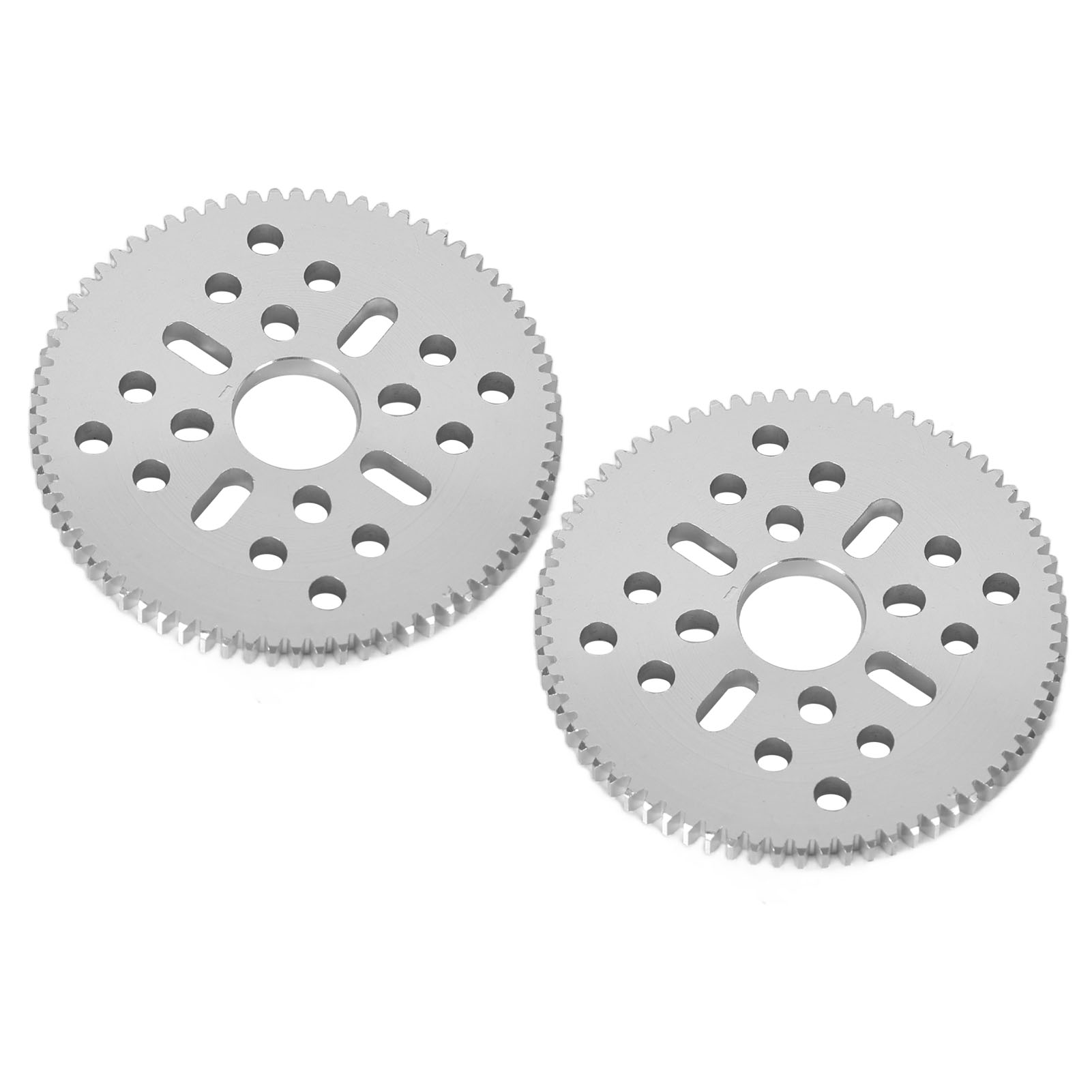Satz Von 2 Eloxierten Aluminium-stirnrädern, 0,8mod, 4 Lange Löcher, 16 Runde Löcher, Teilenummer 4312-0414-0072