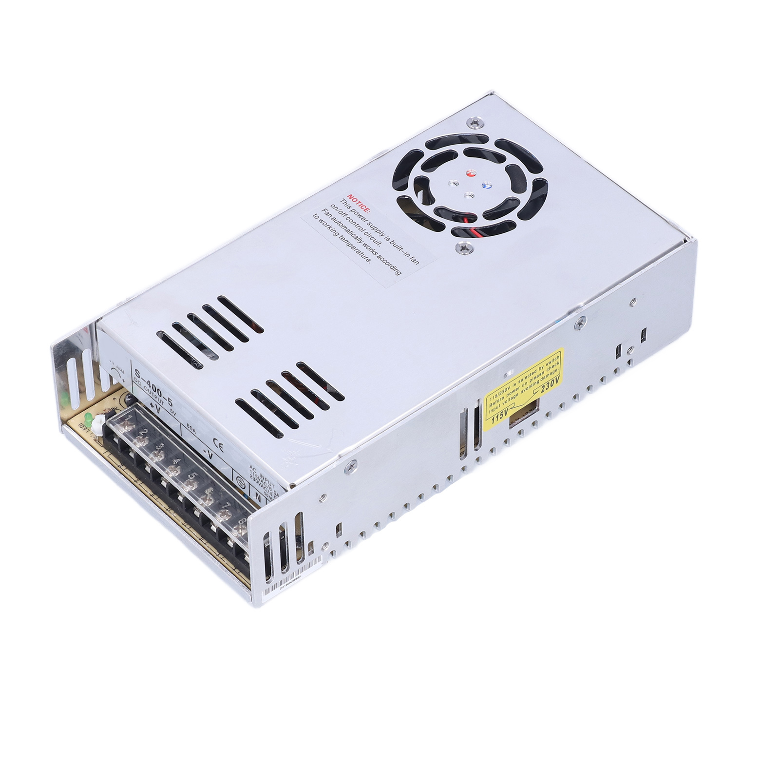 400-w-schaltnetzteil, 5 V, 60 A, Mit Klemmen, Gehäuse Aus Aluminiumlegierung, 115–230 V Ac Spannungswandler, S-400-5, Für Leds Und Industrieanlagen