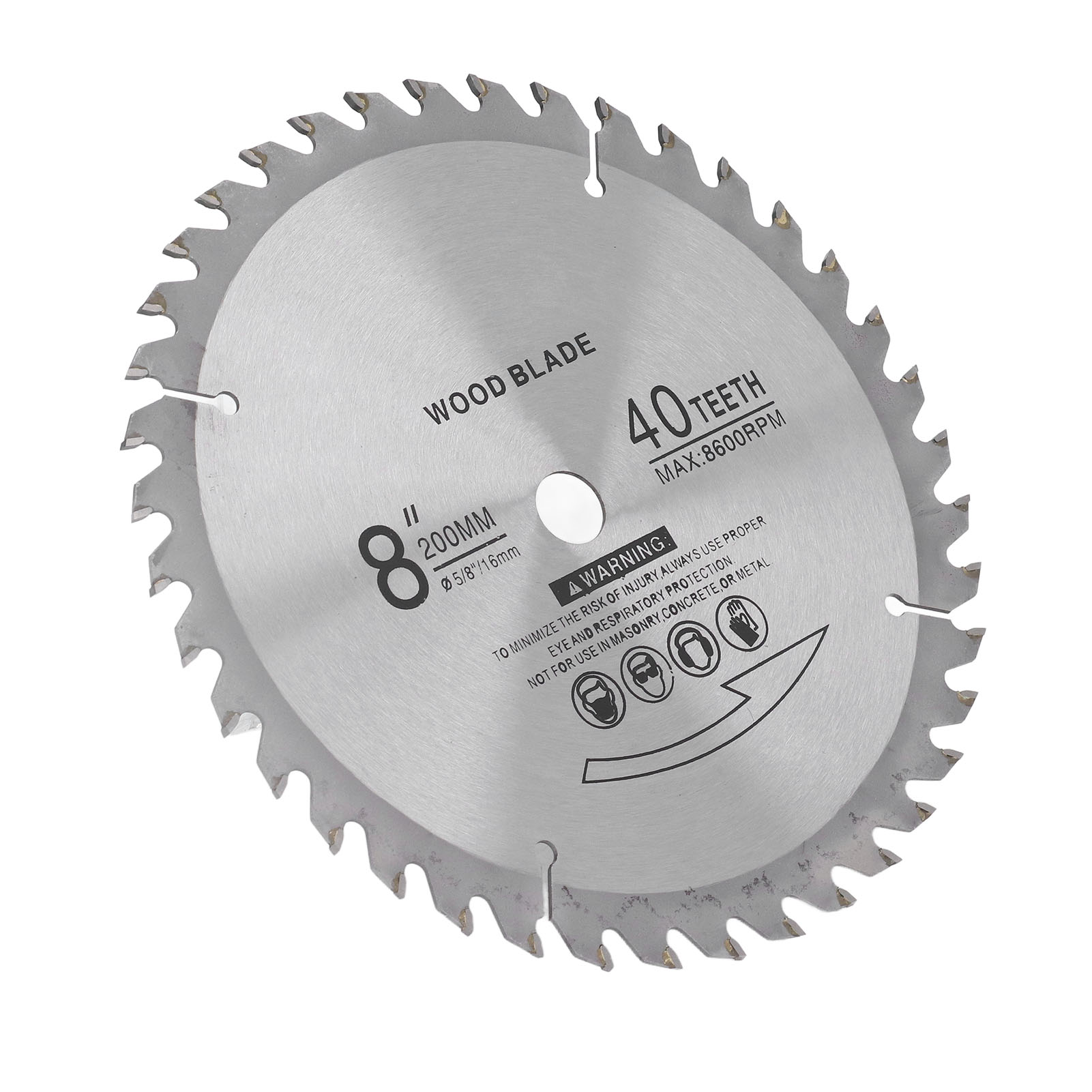 Kreissägeblatt Aus Hartmetall Mit 40 Zähnen, 200 Mm Durchmesser, Für Holz Und Metall, 8-zoll-kreissäge Für Präzise Schnitte.