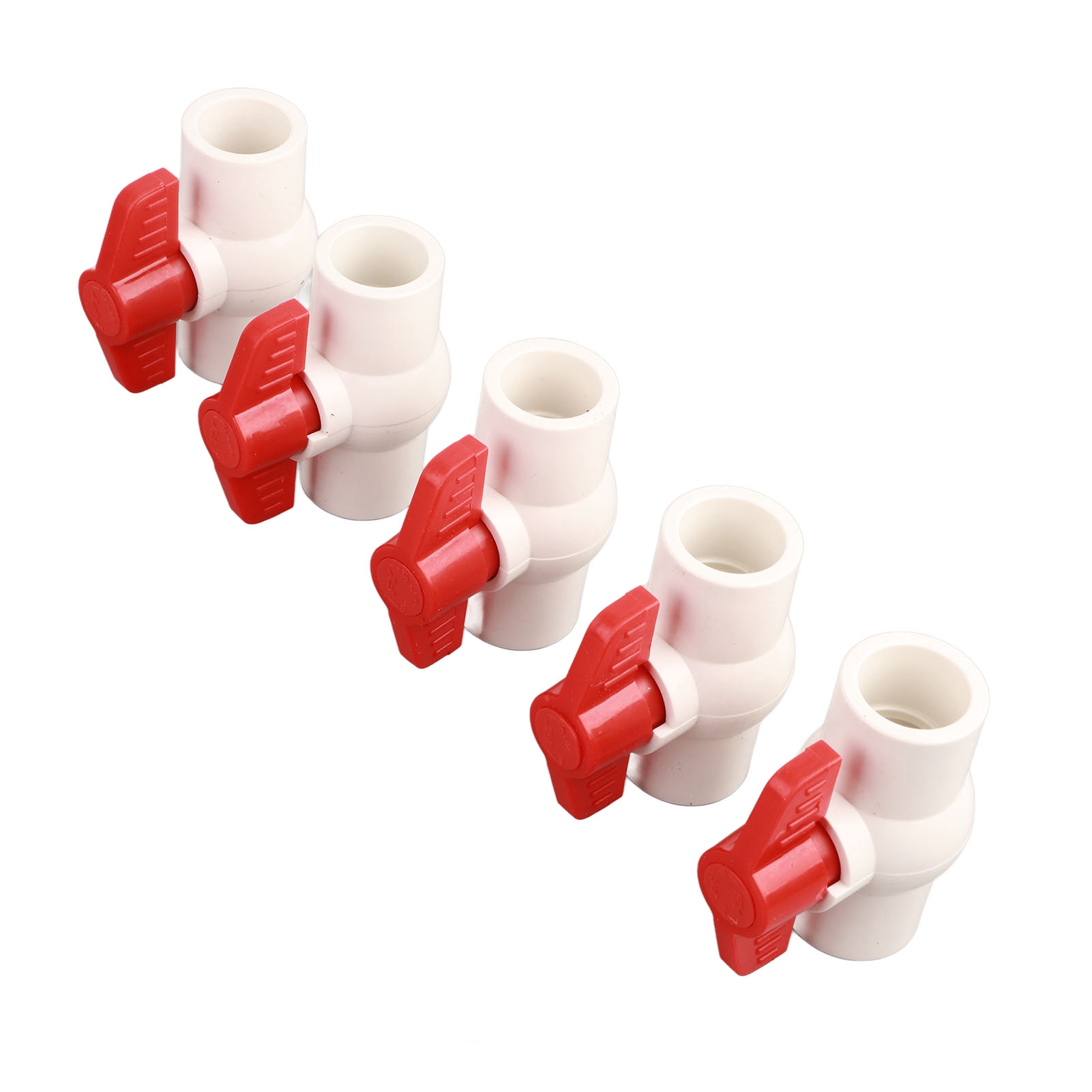 25 Mm/1 Zoll Pvc-kugelhahn, 5 Stück, Flacher T-griff, Absperrventil Für Wasserversorgung, Schwimmbäder, Kugelhahn, Durchflussregelung.