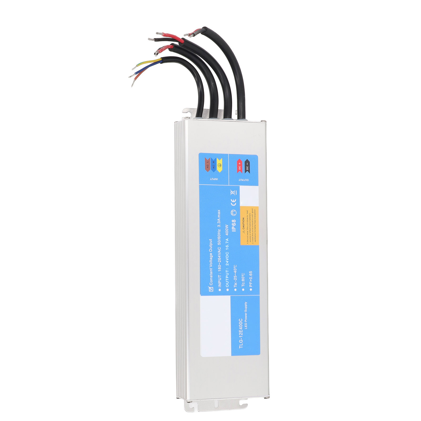 400-w-led-netzteil, Ip68 Wasserdicht, Niederspannungstransformator 180–264 V, Dc-ausgang 24 V 16,7 A
