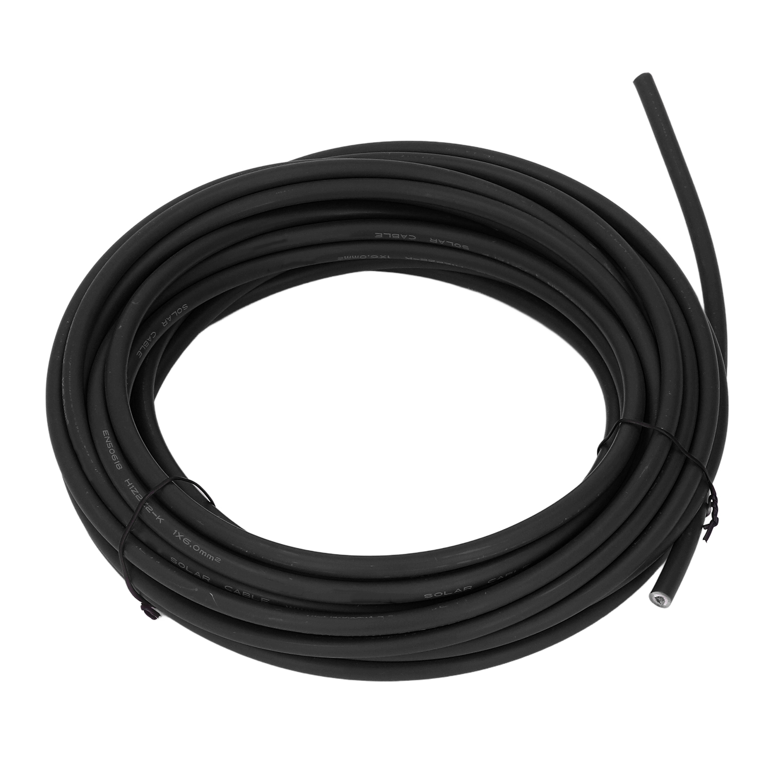 6 Mm² Doppelt Isoliertes Xlpe-solarkabel, Verzinntes Kupfer-pv-kabel, Schwarze Photovoltaik-verlängerung 20 M/65,6 Ft, Uv- Und Witterungsbeständig.