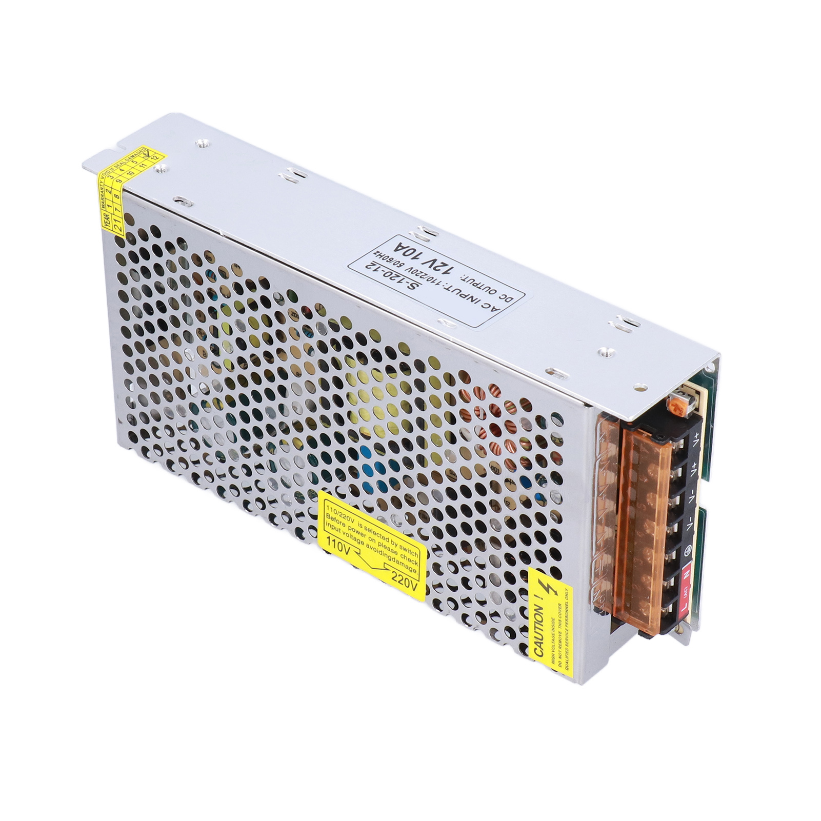 S-120-12 Schaltnetzteil, 12v 10a 120w Transformator, 110v/220v Eingang, 12v Dc Ausgang Für Led-streifen, Cctv-kamera, Innenbereich.