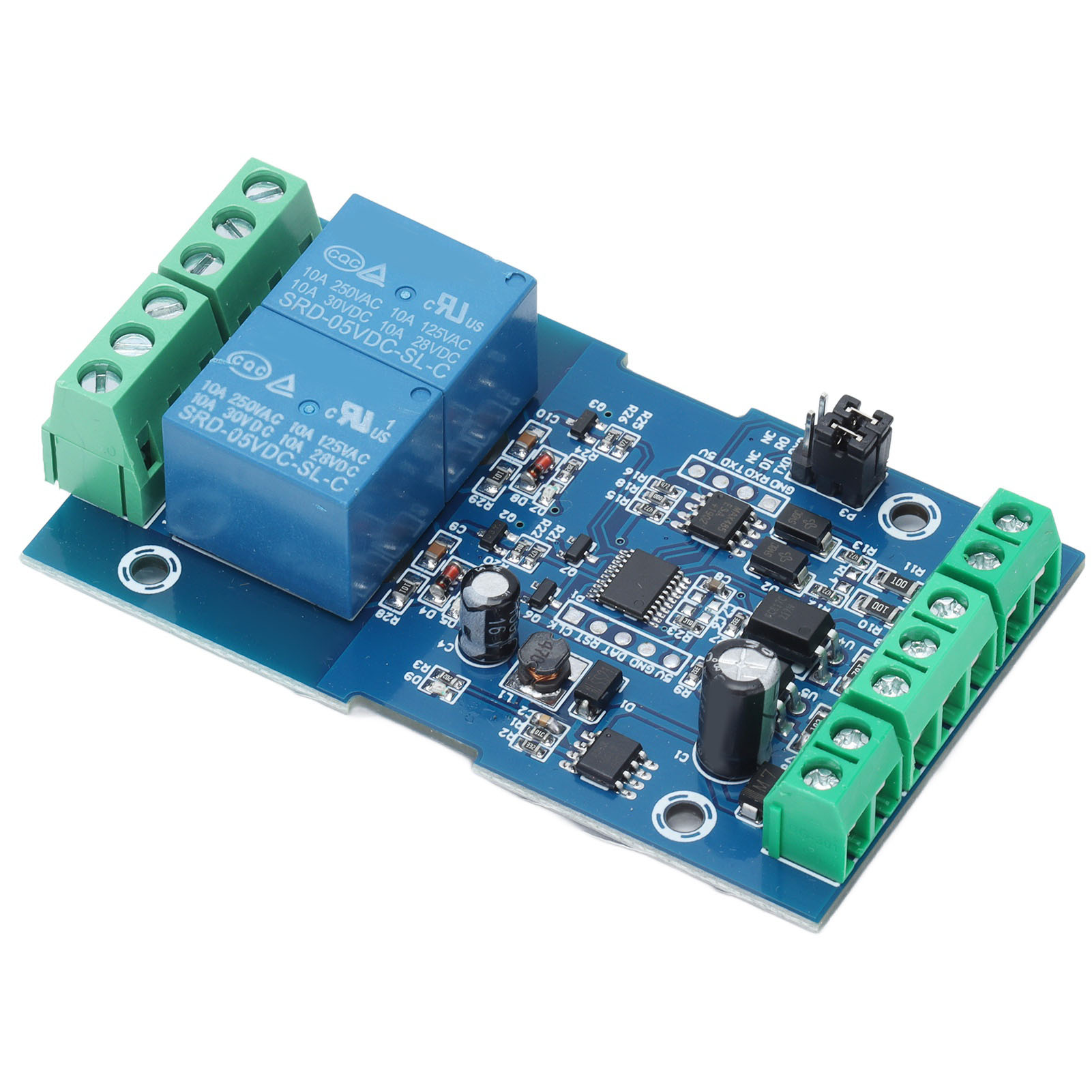 Dc 7–24 V Rs485/ttl Ein-/ausgangs-relaismodul Mit Verpolungsschutz, Doppelrelais Für Die Automatisierung