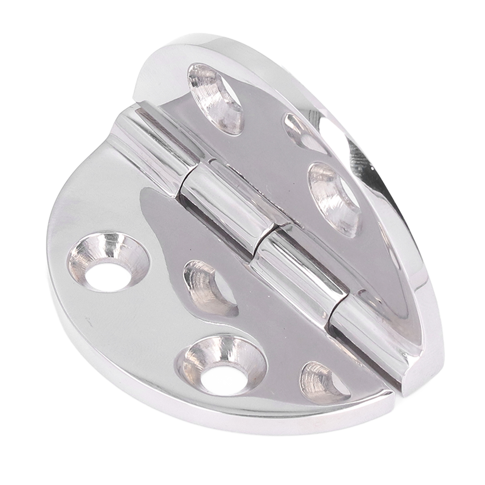 Rundscharnier (64 Mm) Aus Hochglanzpoliertem Edelstahl 316, Schraubbefestigung, Für Schiffsausrüstung, Robuste Bootsbeschläge