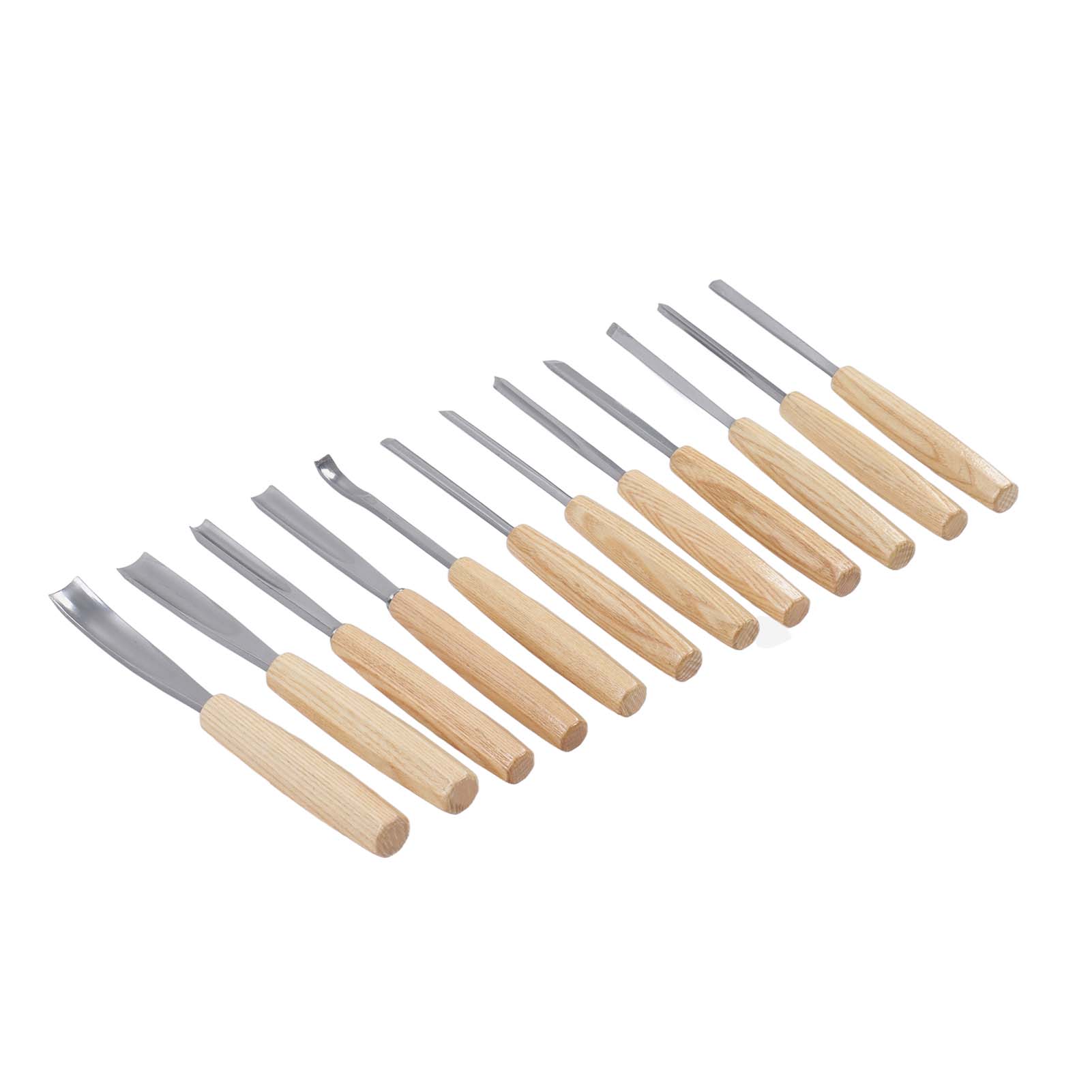 Set Mit 12 Holzbeiteln Mit Holzgriffen, Stahlmeißeln Für Holzschnitzereien, Kreatives Holzbearbeitungswerkzeug, Diy-gravurset