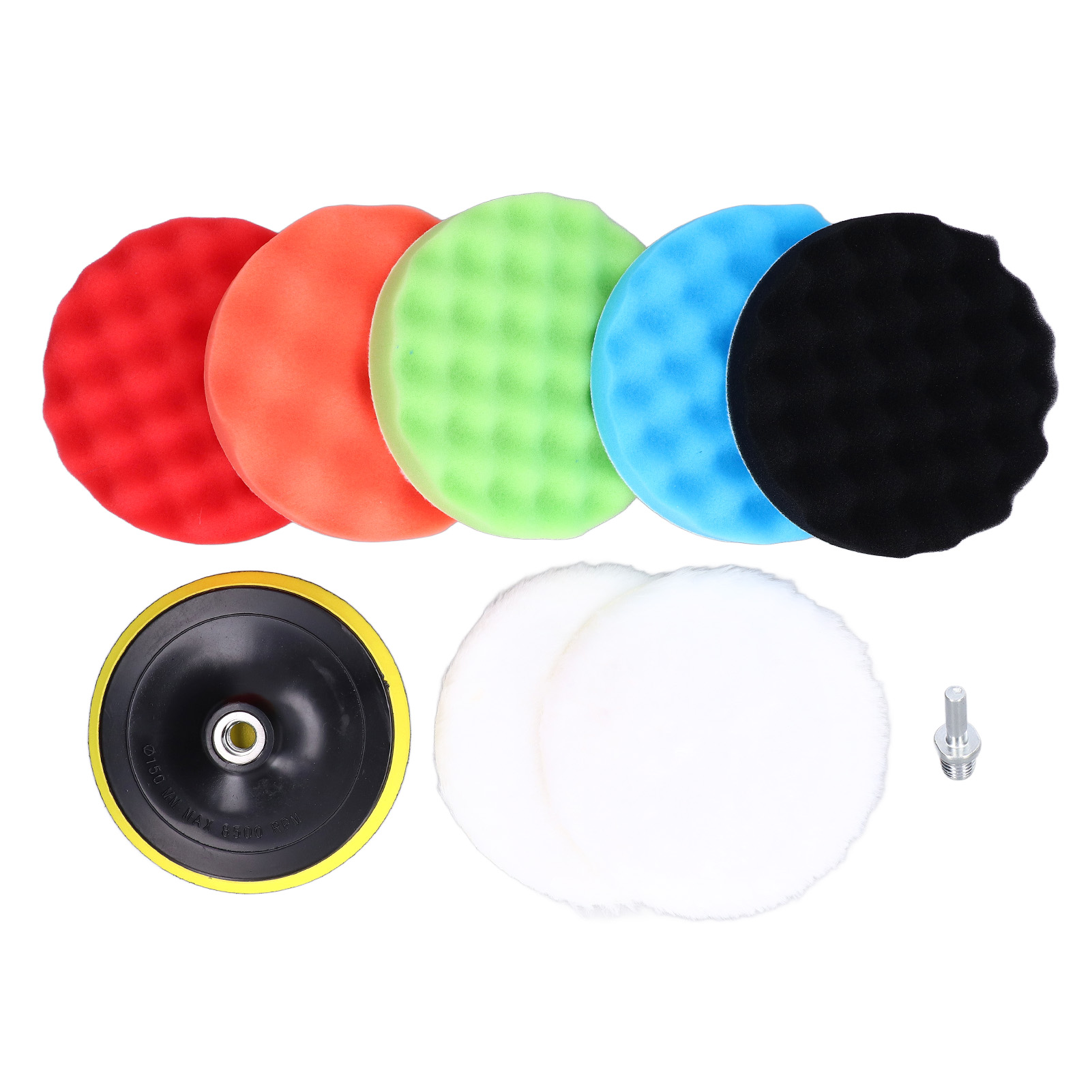 Set Mit 9 Polierschwämmen (150 Mm) Für Autos Und Boote – Reinigungs- Und Polierset, Schleifpads Für Den Feinschliff