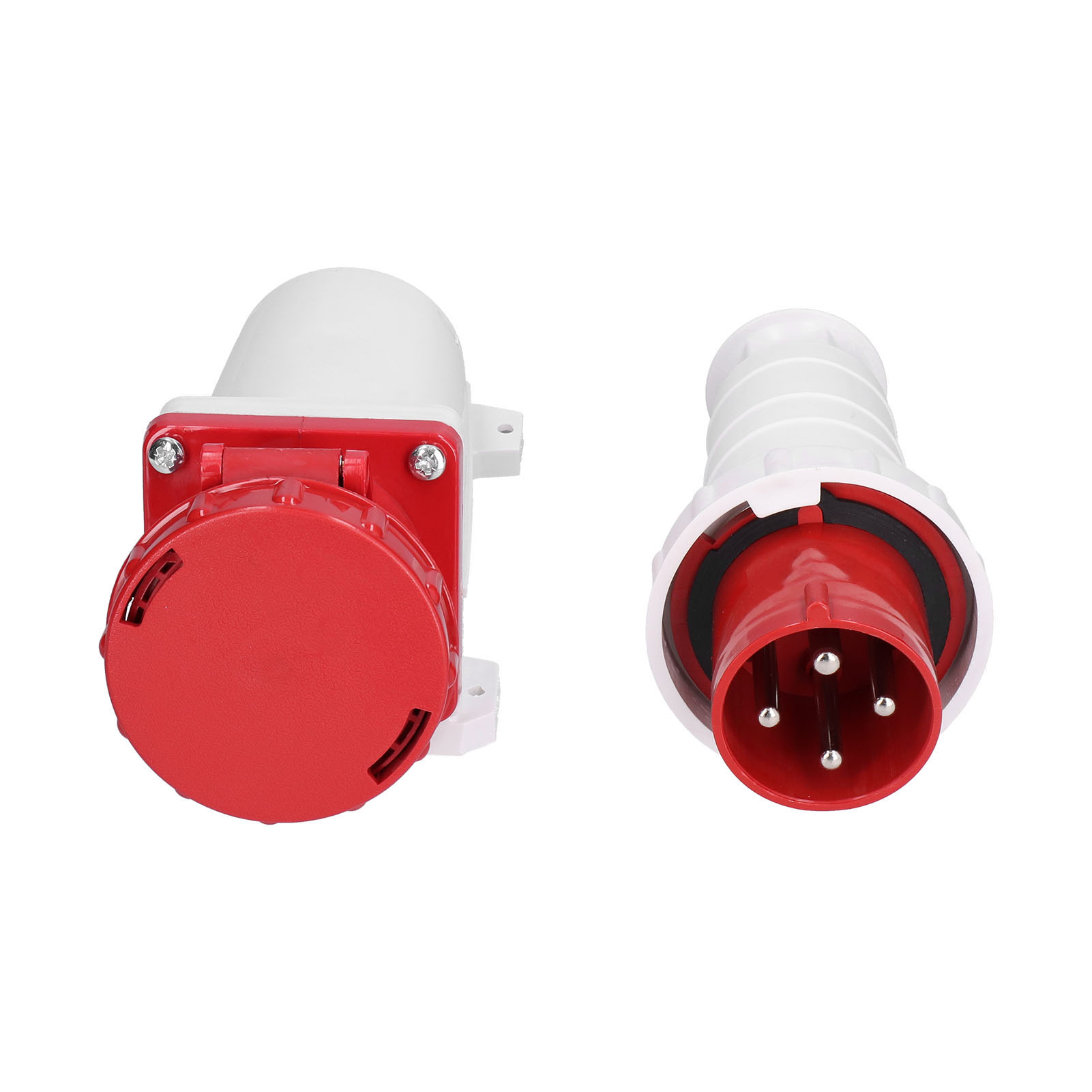Ip67 Wasserdichter Industriestecker, 3-phasig, 4-polig, 63 A, 3p+e, 380–415 V, 1-teilig