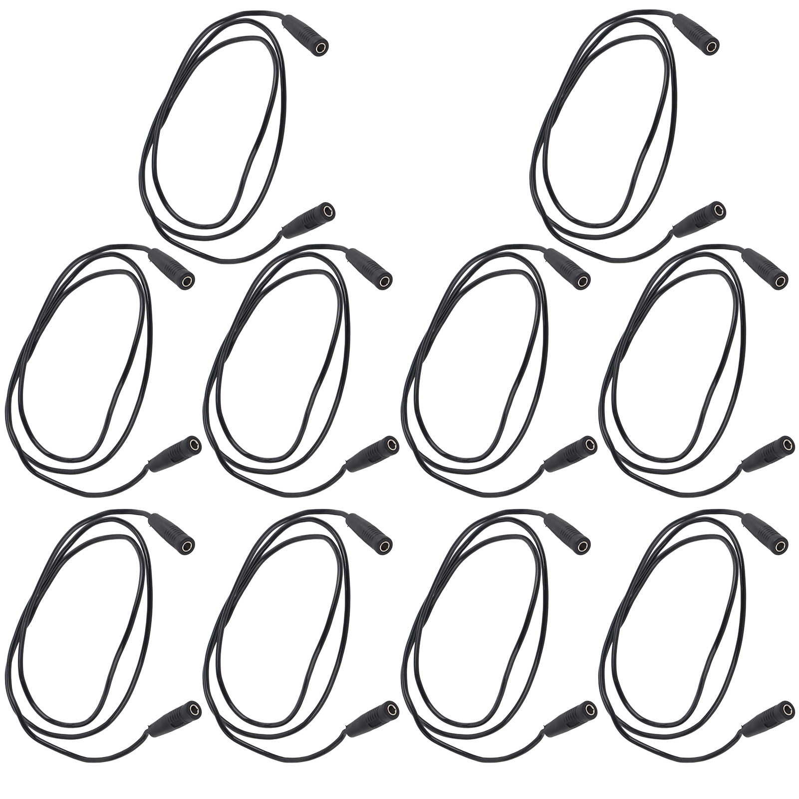 Satz Mit 10 Schwarzen 4-mm-bananensteckern (weiblich), 0,75 Mm² Prüfdraht, Messverlängerung Mit Buchsen, Laborstecker J.70029