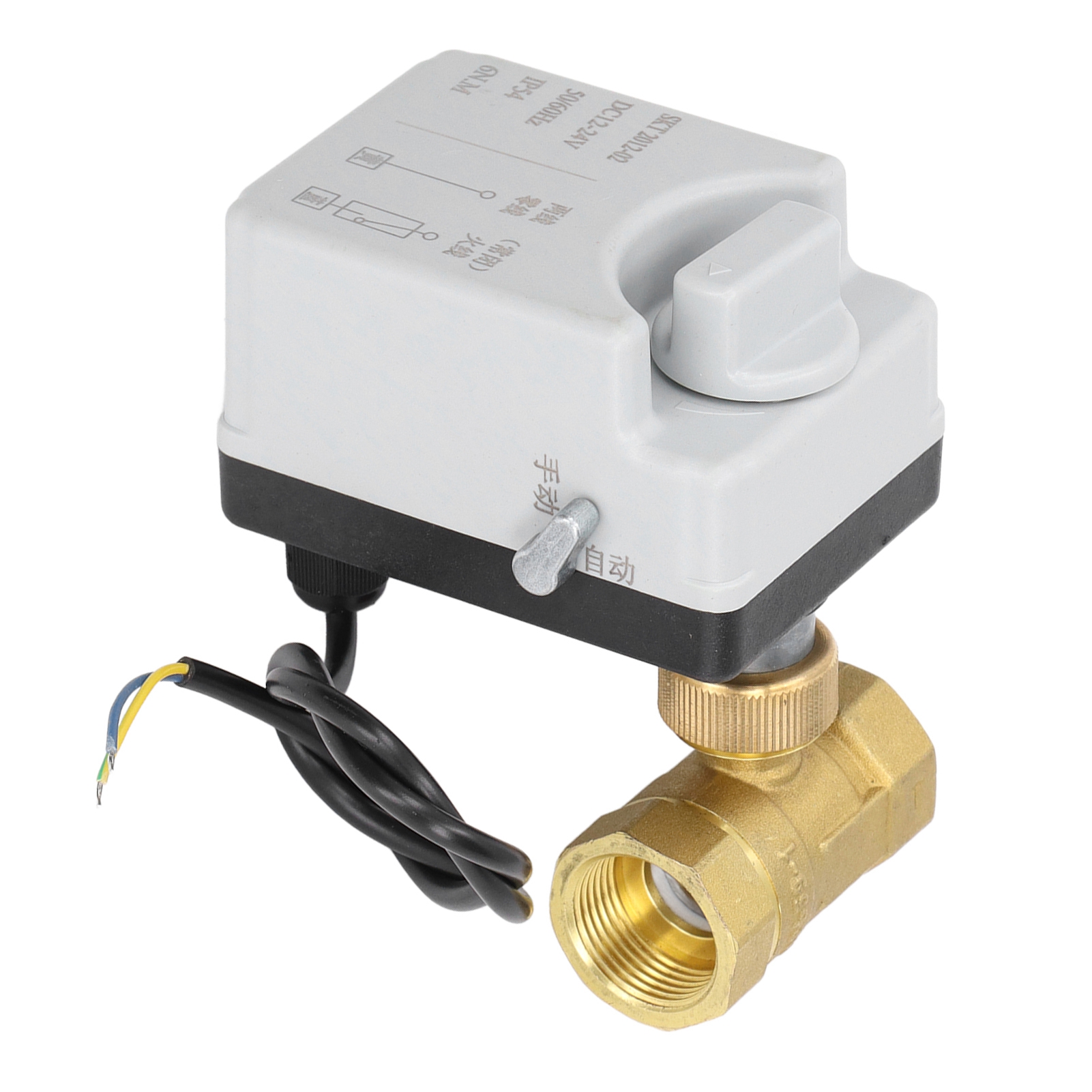 Motorisiertes 2-wege-magnetventil, Normalerweise Geschlossen, Dn20 Dc12v-24v, Manuell Und Automatisch, Motorisiertes Kugelventil