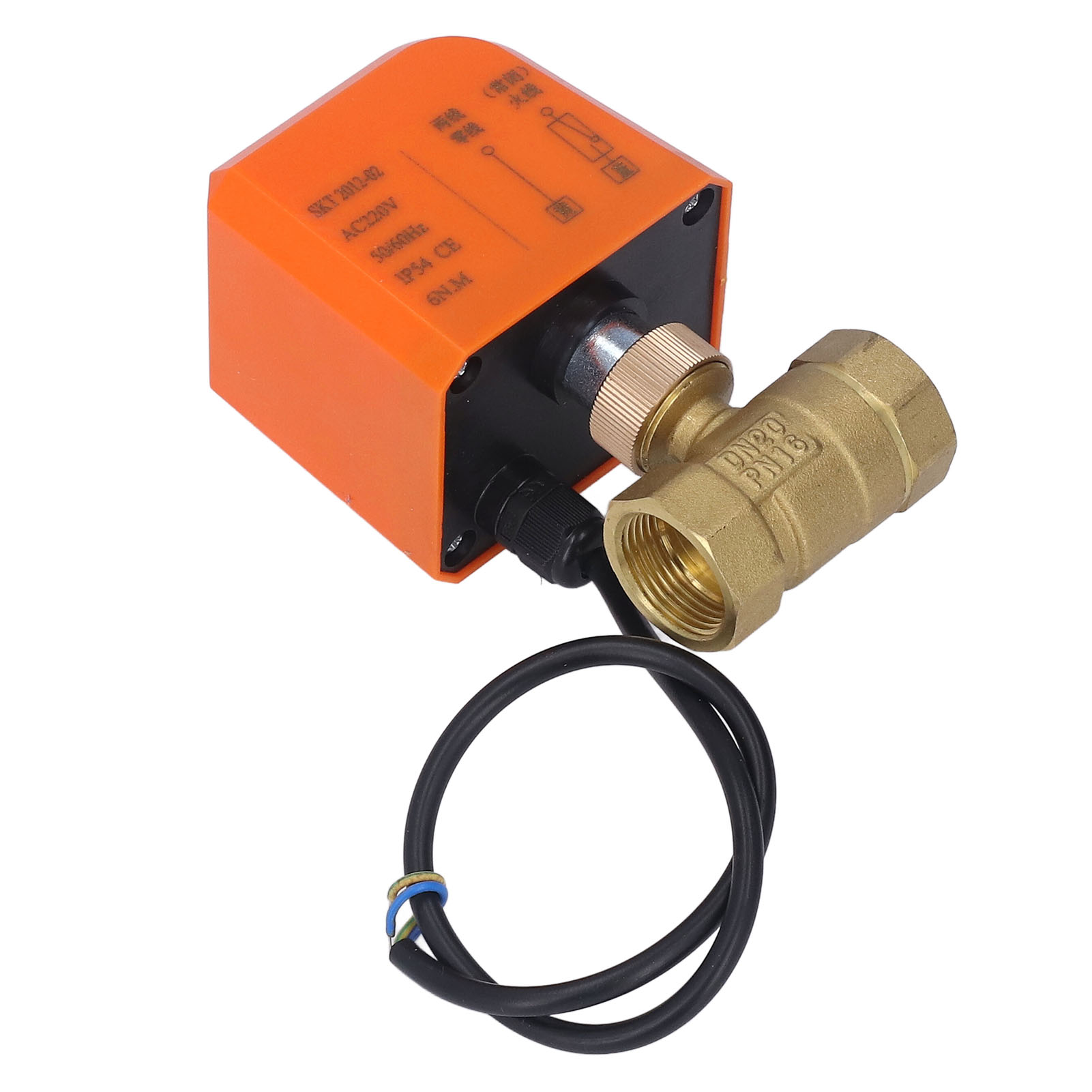Motorisiertes 2-wege-kugelventil, Normalerweise Geschlossen, Dn20 Ac220v, Elektrisch Für Die Industrie, Automatisierungszubehör, 220v Motorisiertes Kugelventil, Messinggehäuse, Professioneller Einsatz
