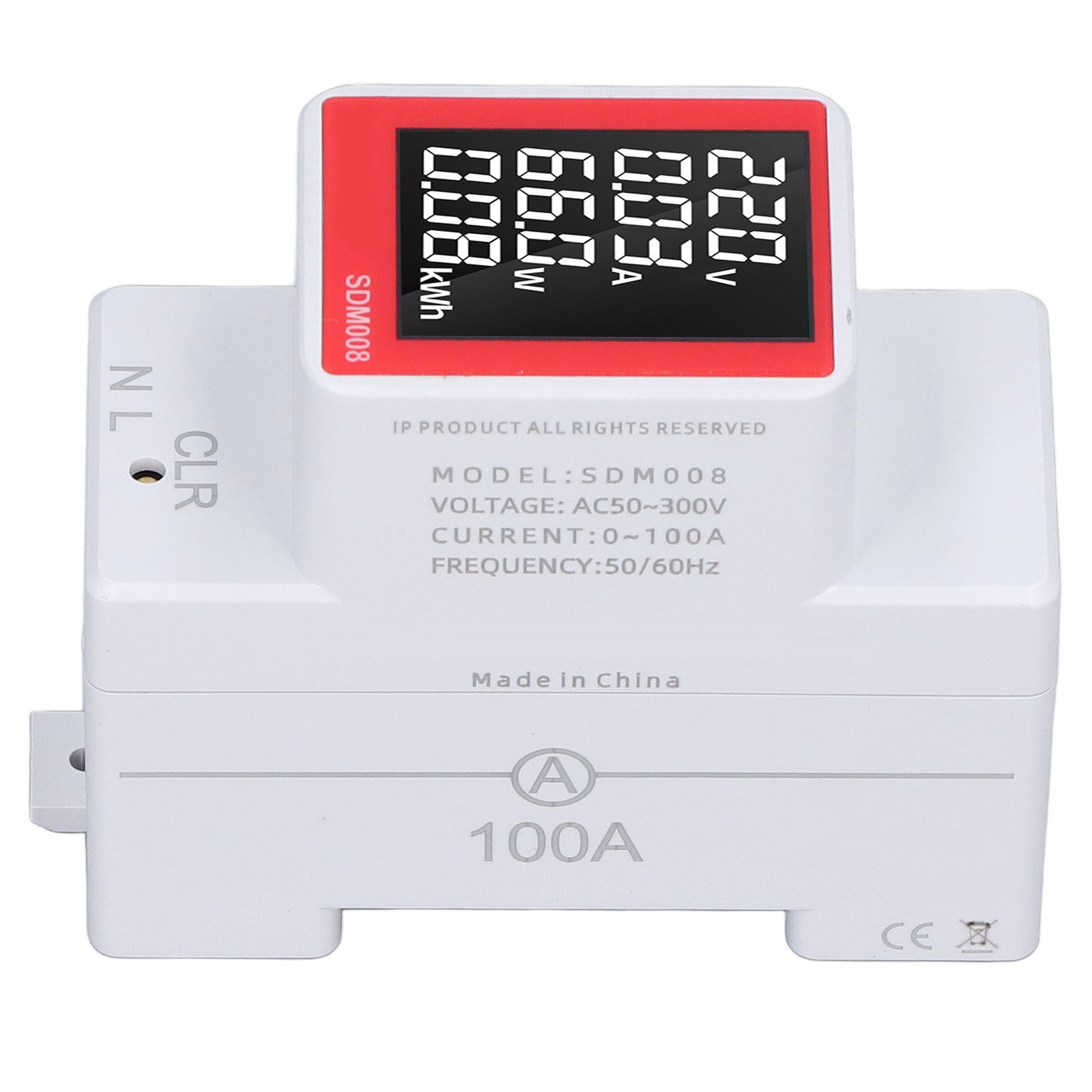 Digitales Wechselstromvoltmeter 50–300 V Mit Digitalanzeige, Din-schienenmontage, Power-reset-funktion, Präzises Spannungsmessgerät Für Schaltschränke