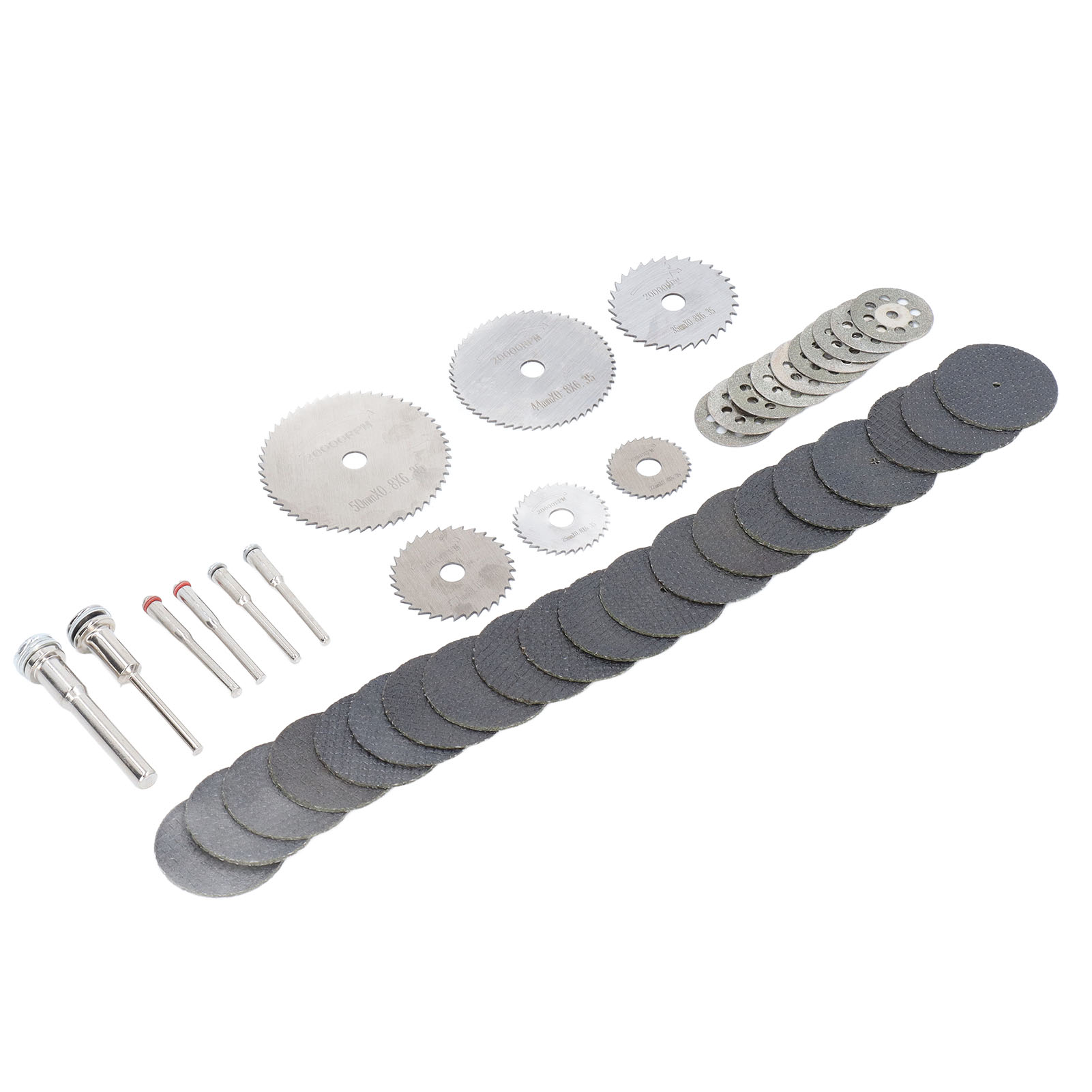 Set Mit 42 Kreisförmigen Trennscheiben, Schleifscheiben Und Schleifzubehör Für Metall Und Holz