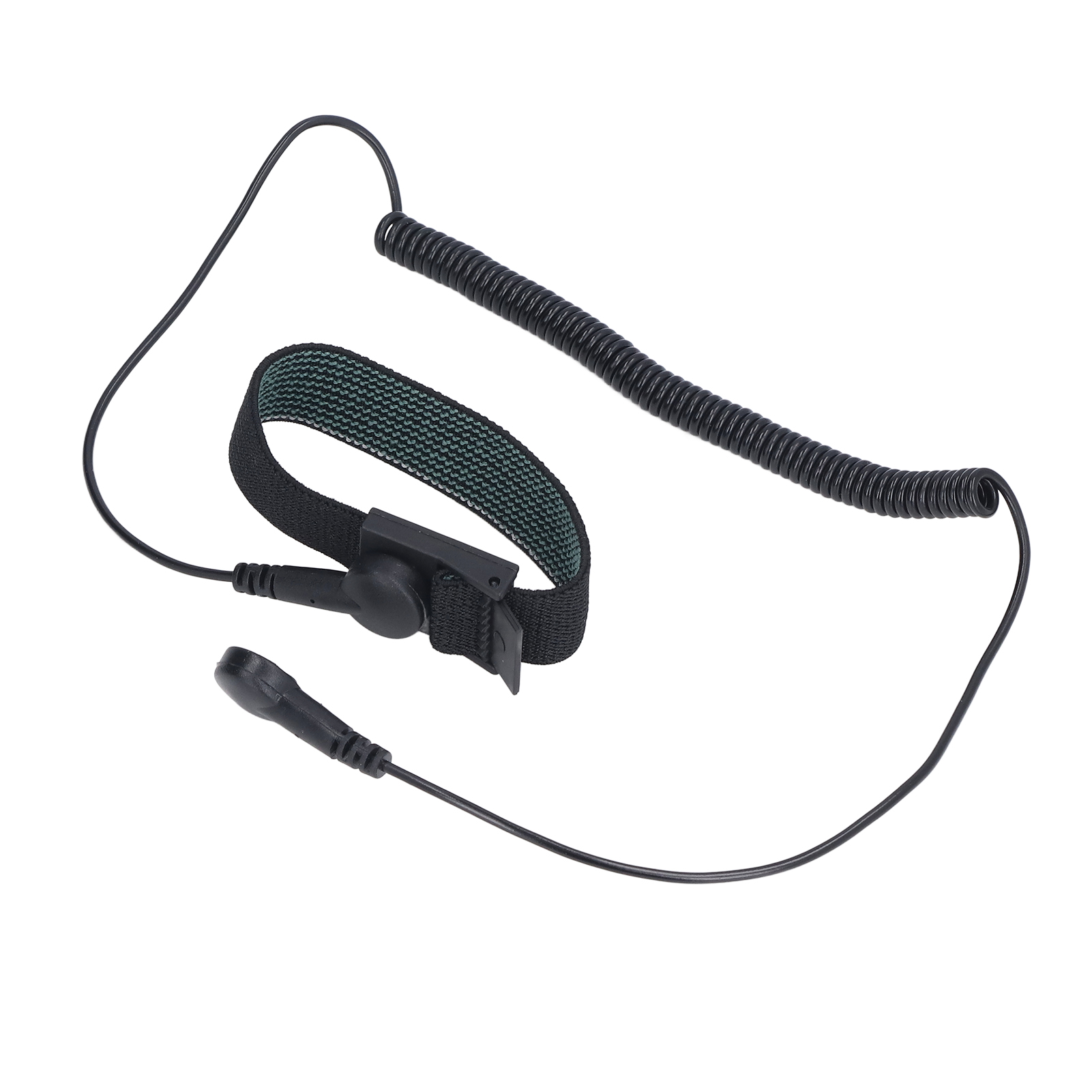 Wiederverwendbares Antistatisches Armband Mit Erdungskabel, Fixiertem Armband, Langem Gummiband, Schwarz